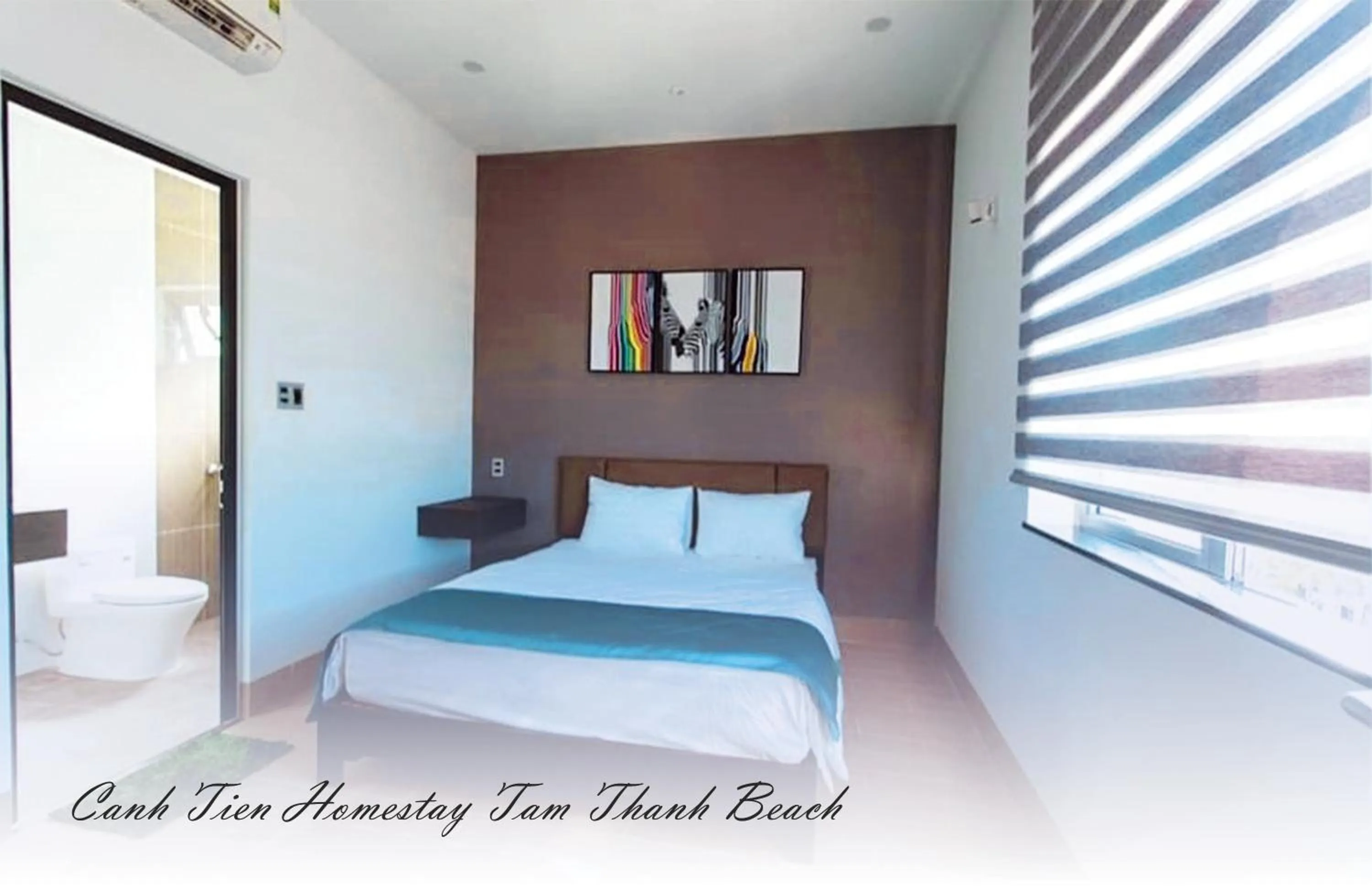 Shower, Bed in Canh Tien Homestay Tam Thanh Beach