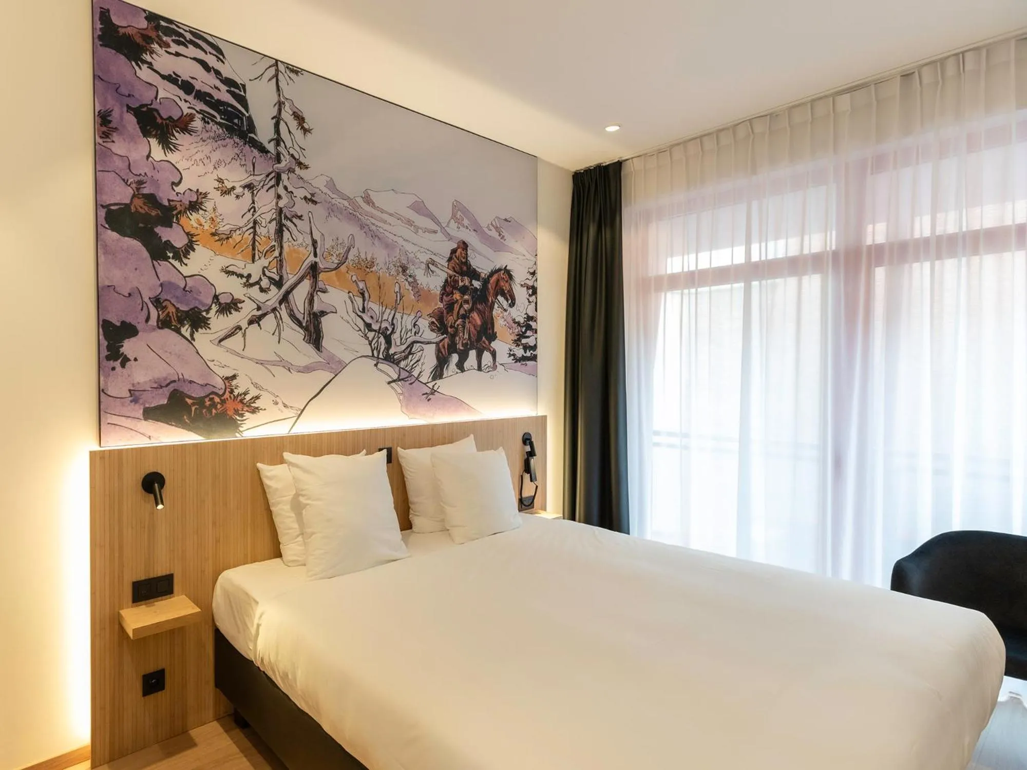 Bed in Comic Art Hotel