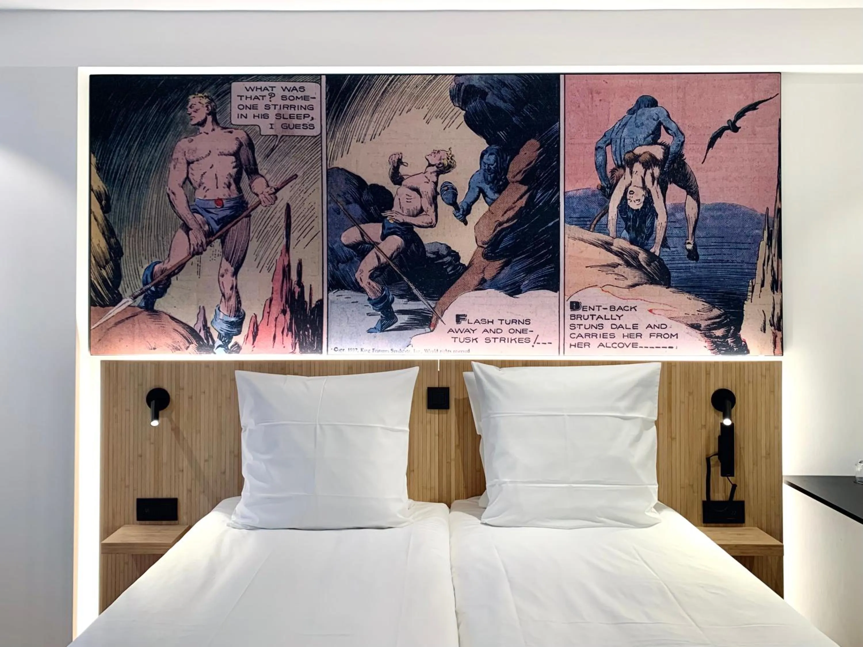 Bed in Comic Art Hotel