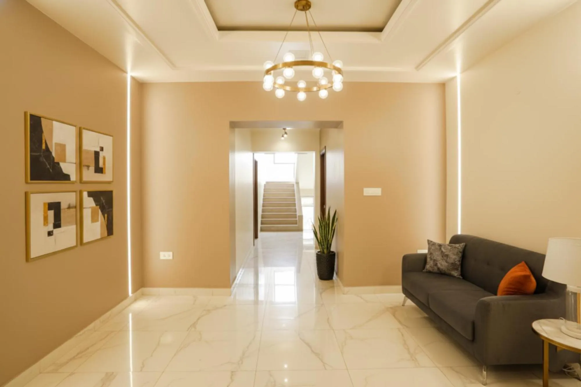 Lobby or reception in FabHotel Happy Homely Stay - Airport road