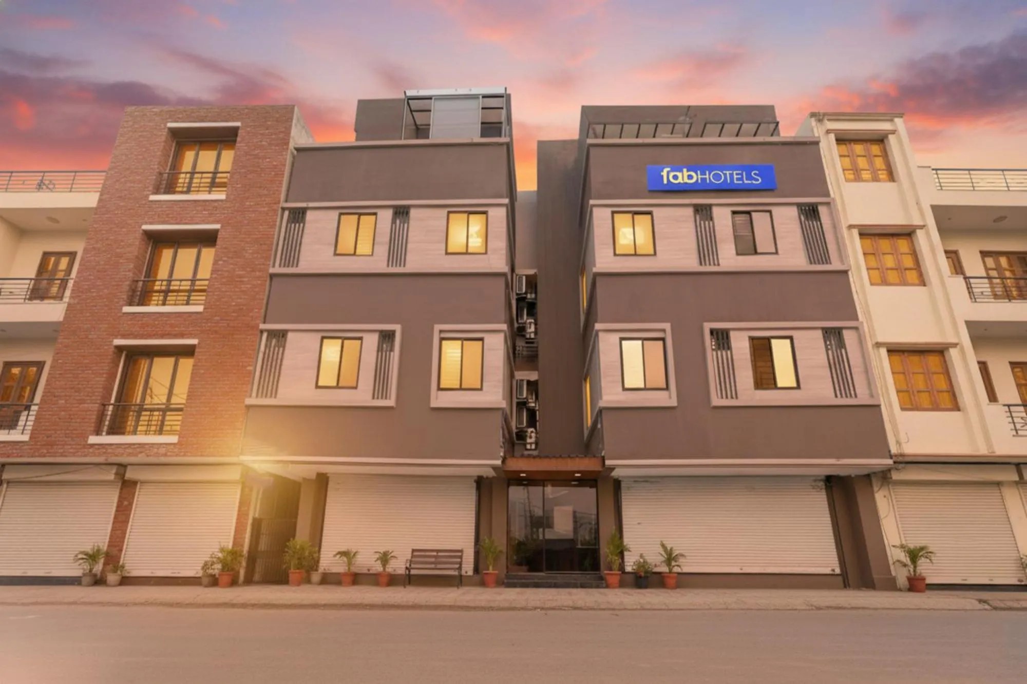 Property building in Fabhotel Grand Blue