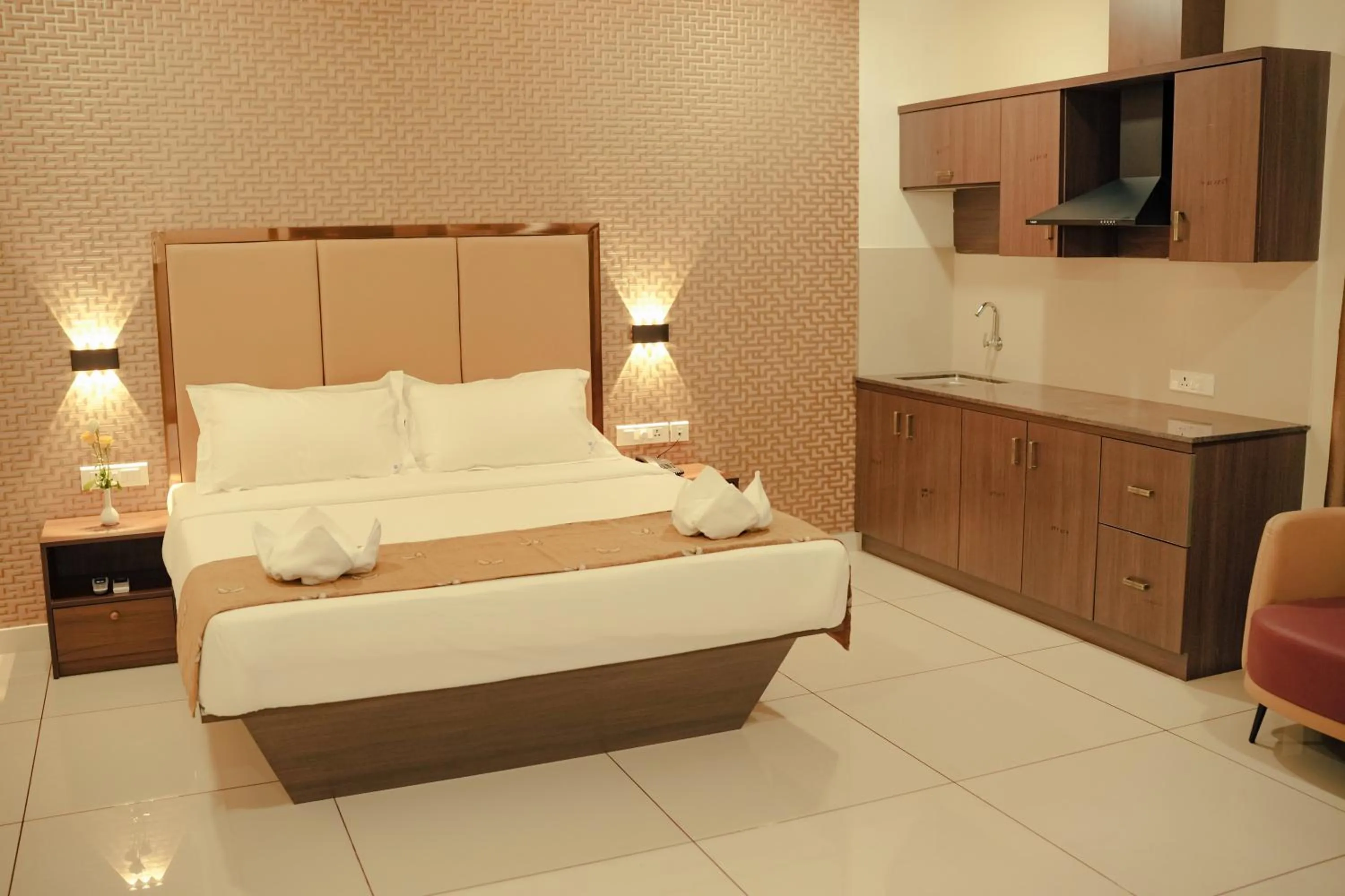 Bed in ESQUINA RESIDENCY