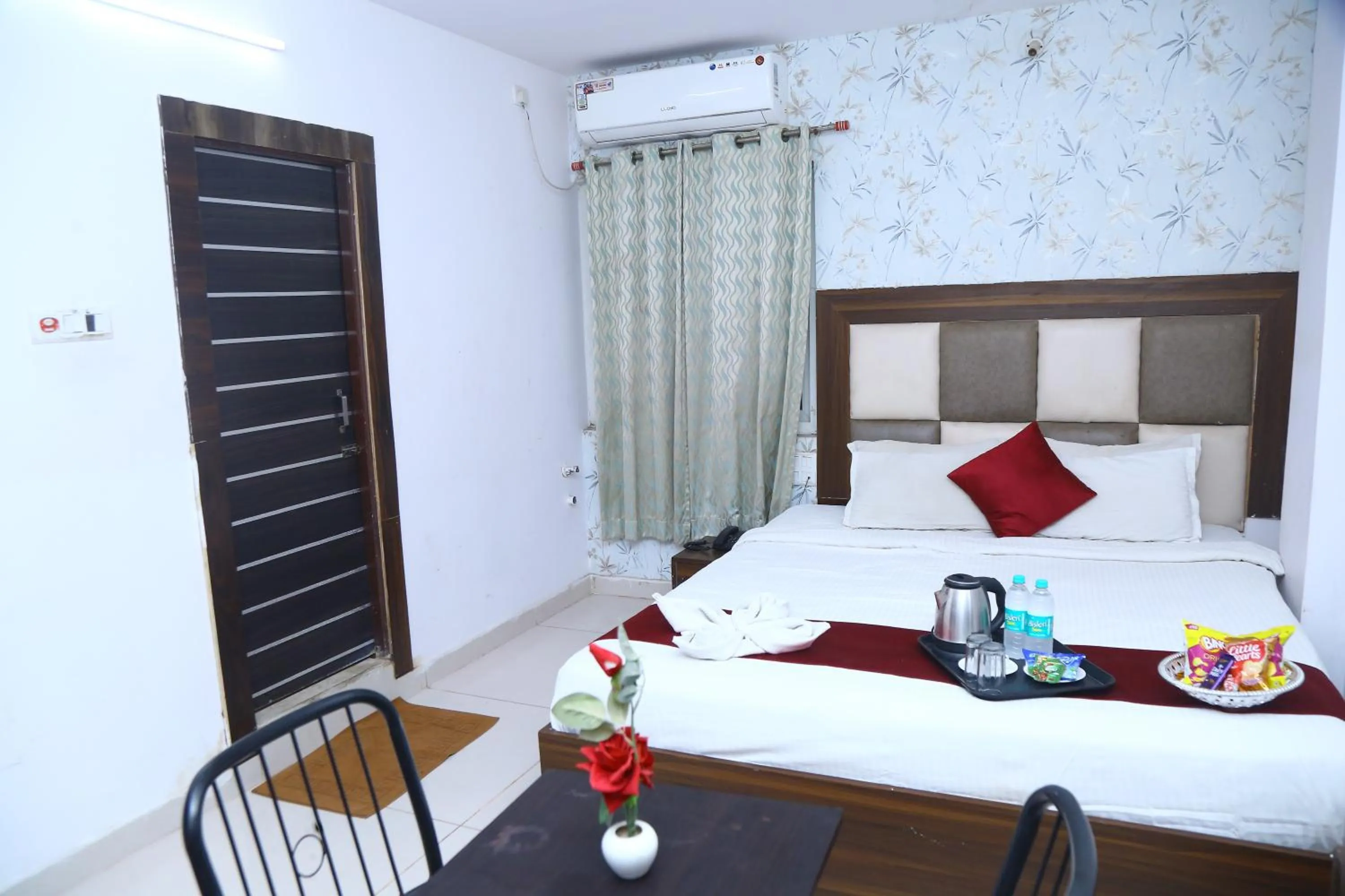 air conditioner, Bed in Hotel MN Grand Shamshabad Airport Zone Hyderabad