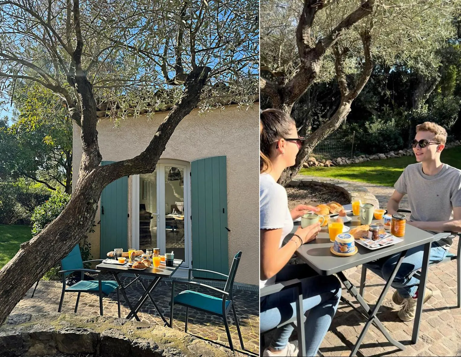 Patio in La villa Roméo, piscine et spa