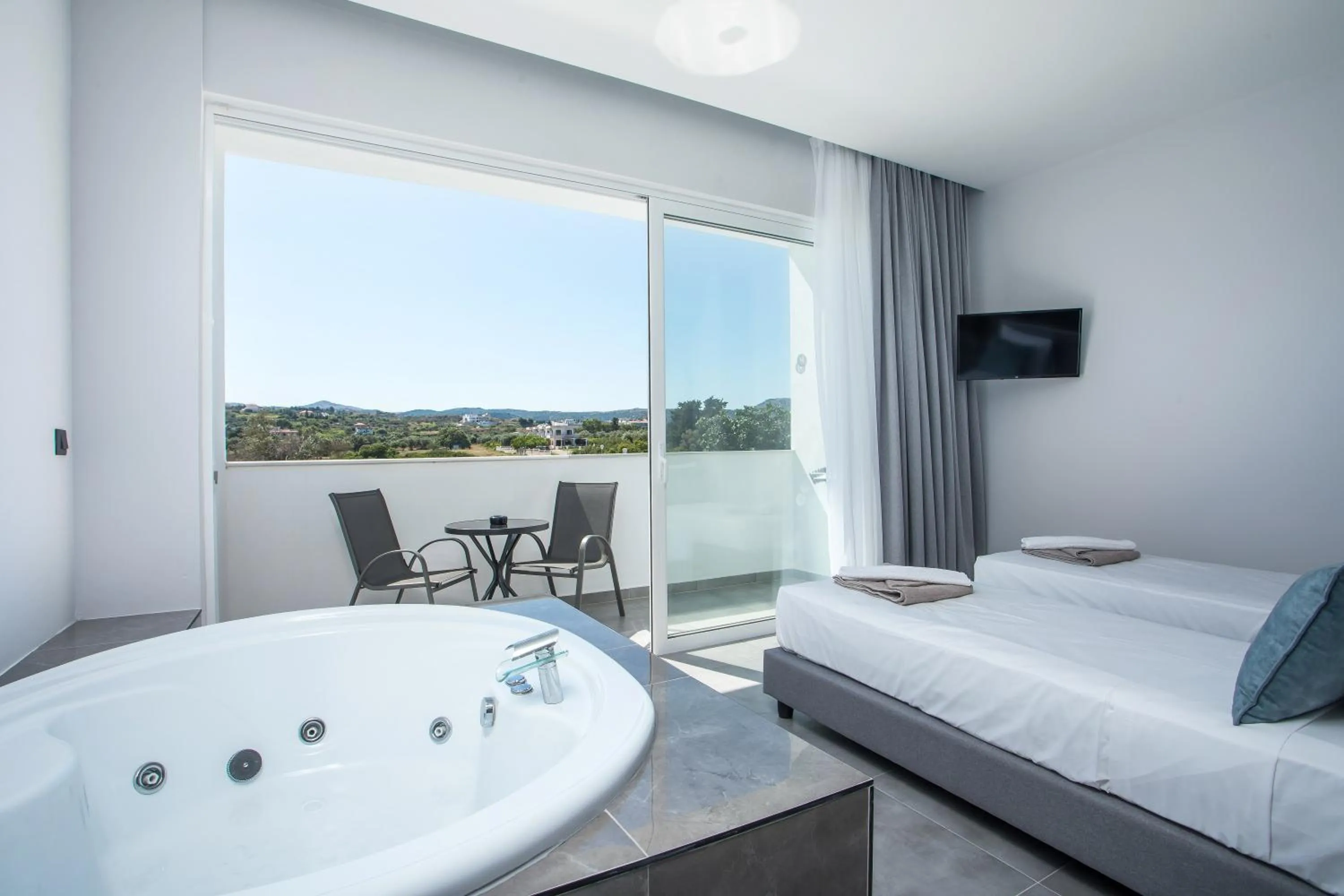 Bed in FRESH HOTEL FALIRAKI