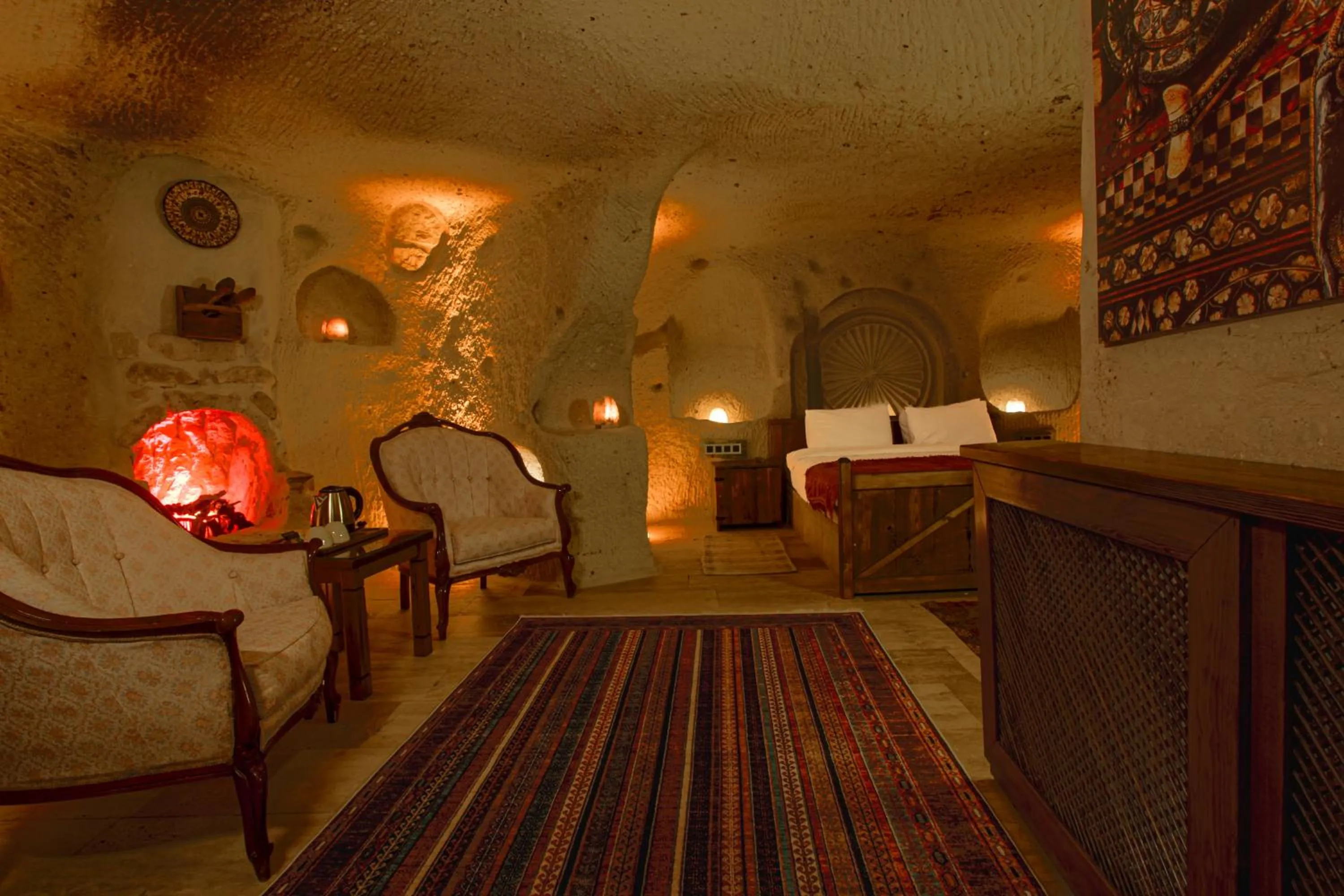 Living room in Babili Cappadocia Cave
