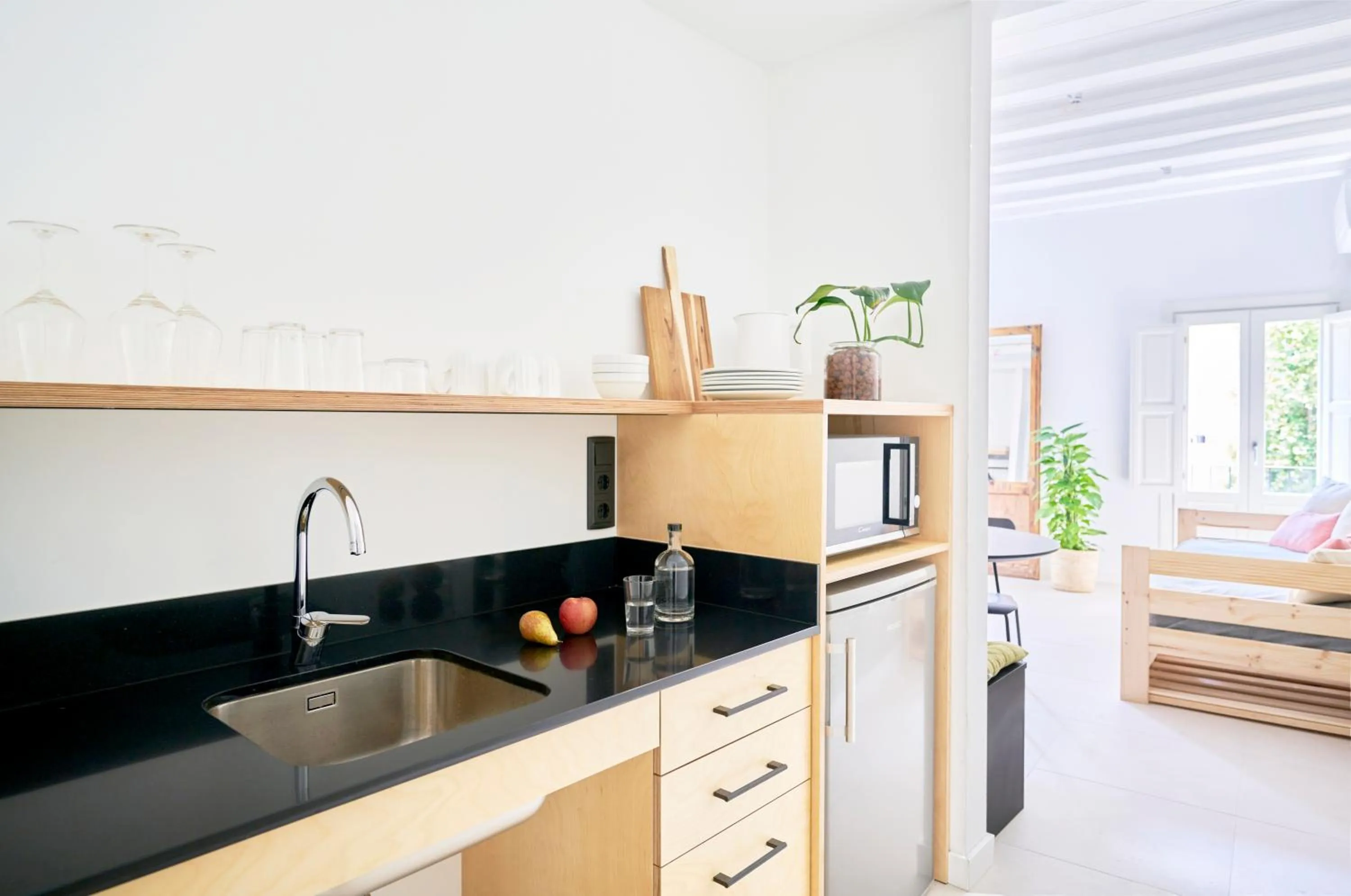 Kitchen or kitchenette in Eco Boutique Hostal Grau