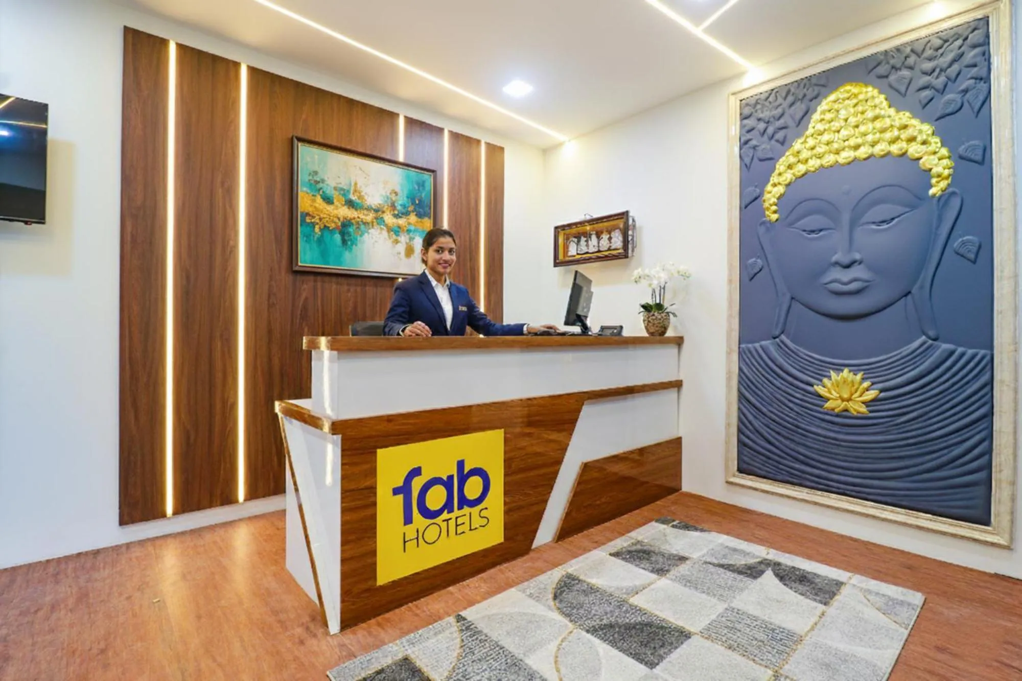 Lobby or reception in FabHotel E City Inn - 3km from Infosys Campus