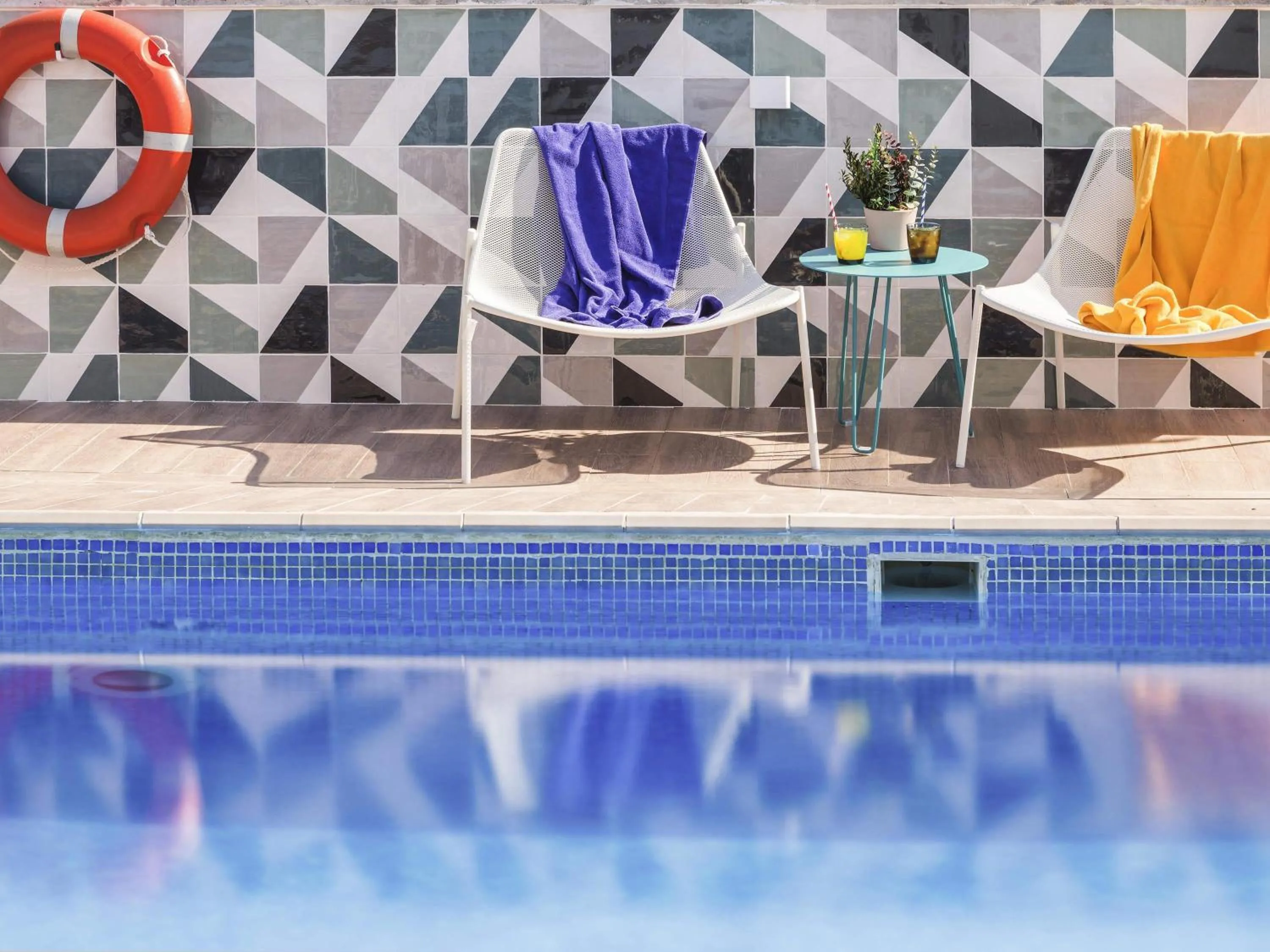 Pool view in Novotel Sevilla