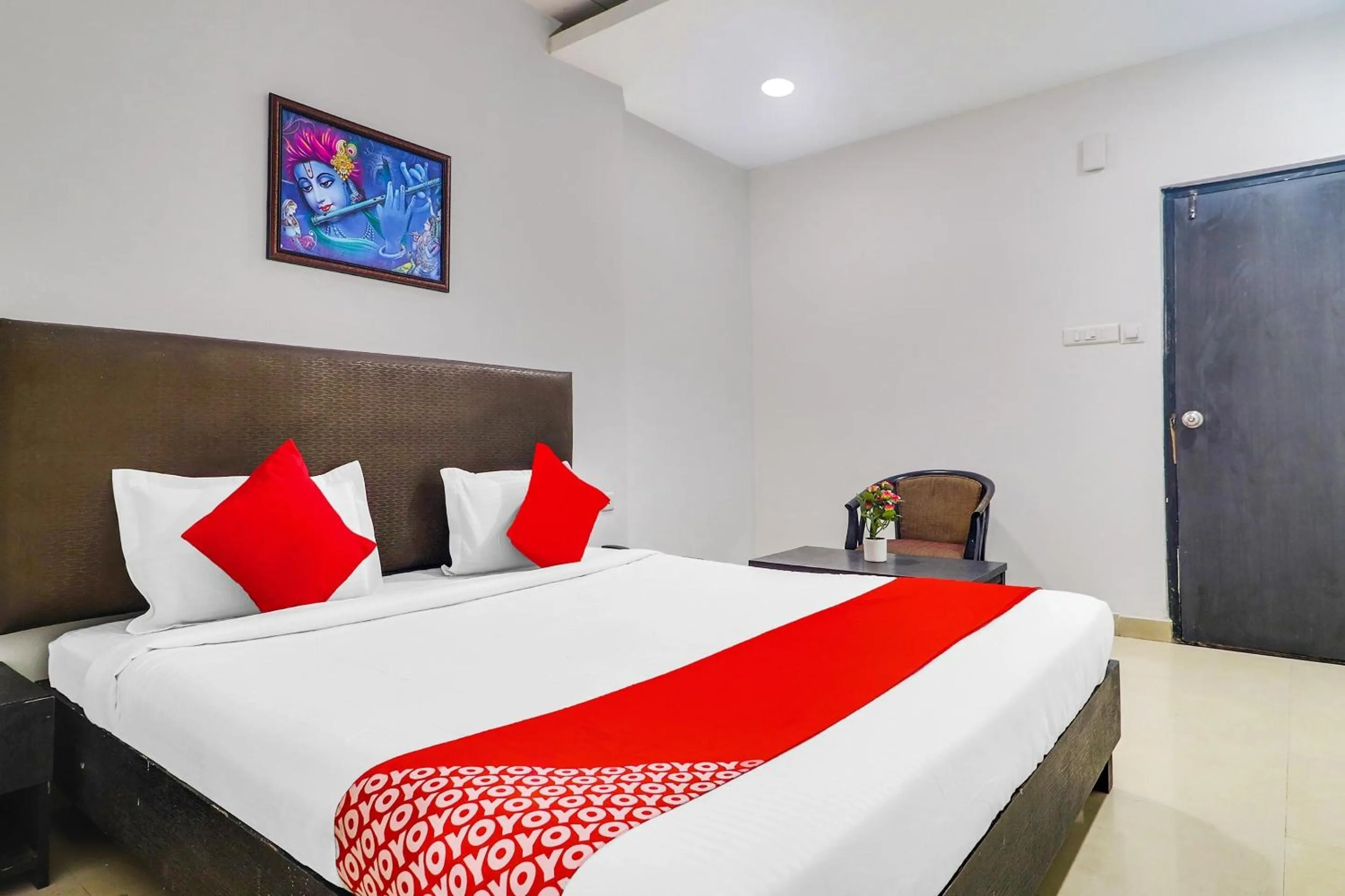 Bedroom, Bed in Hotel O Qualia Hotel Dilsukhnagar Near Dilsukhnagar Metro Station
