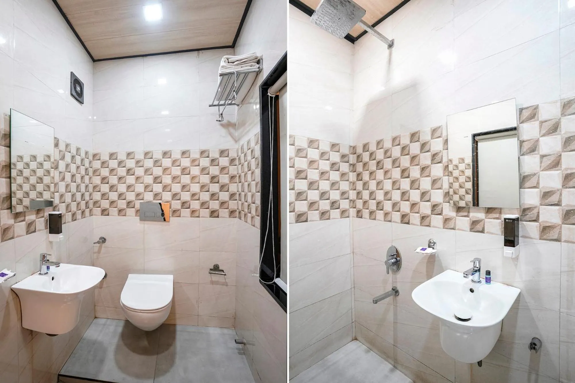Bathroom in FabHotel Malali Residency