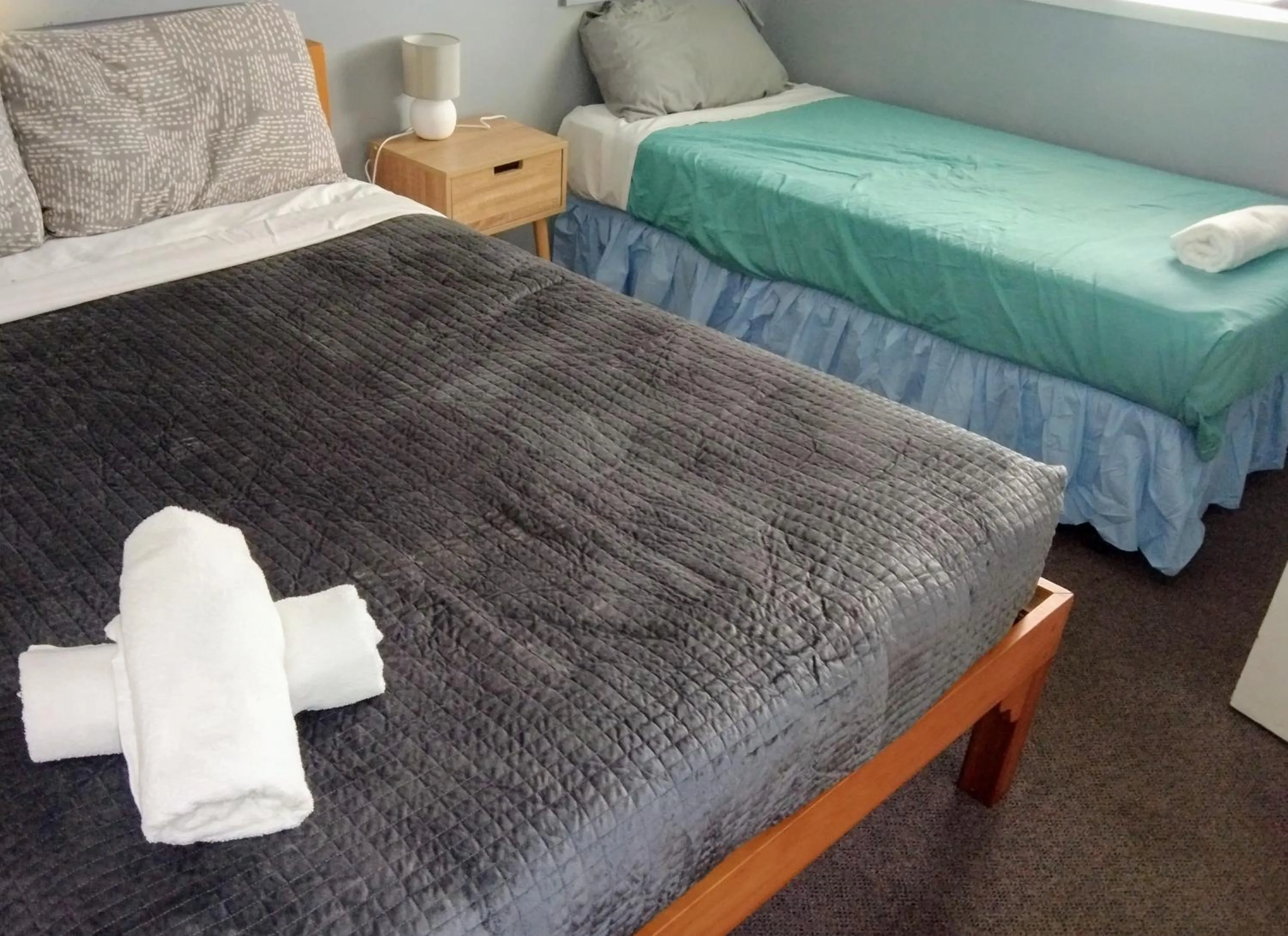 Bed in Bargara Beach Motor Inn budget accommodation pet friendly on application