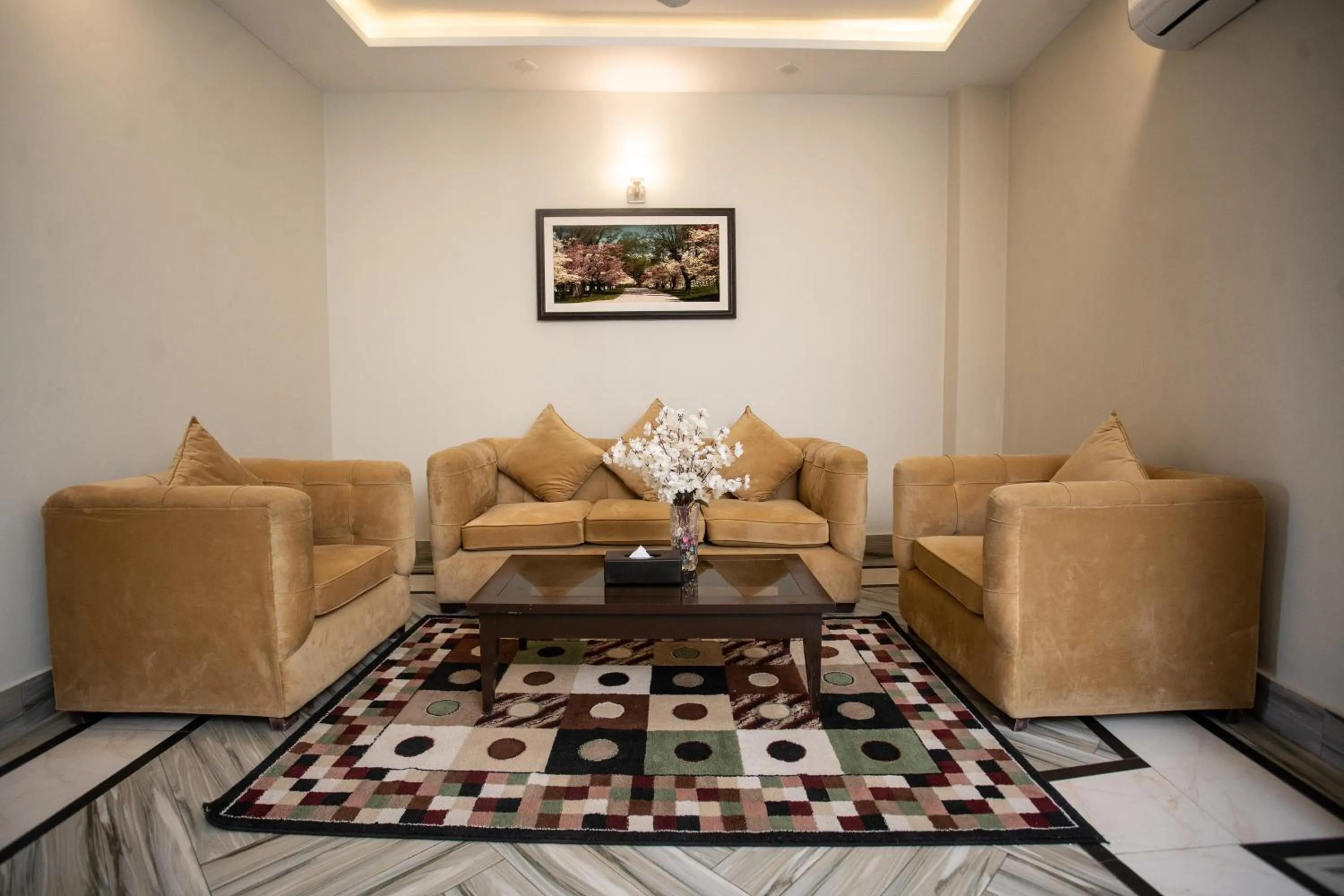 Seating area in Hotel One Swat