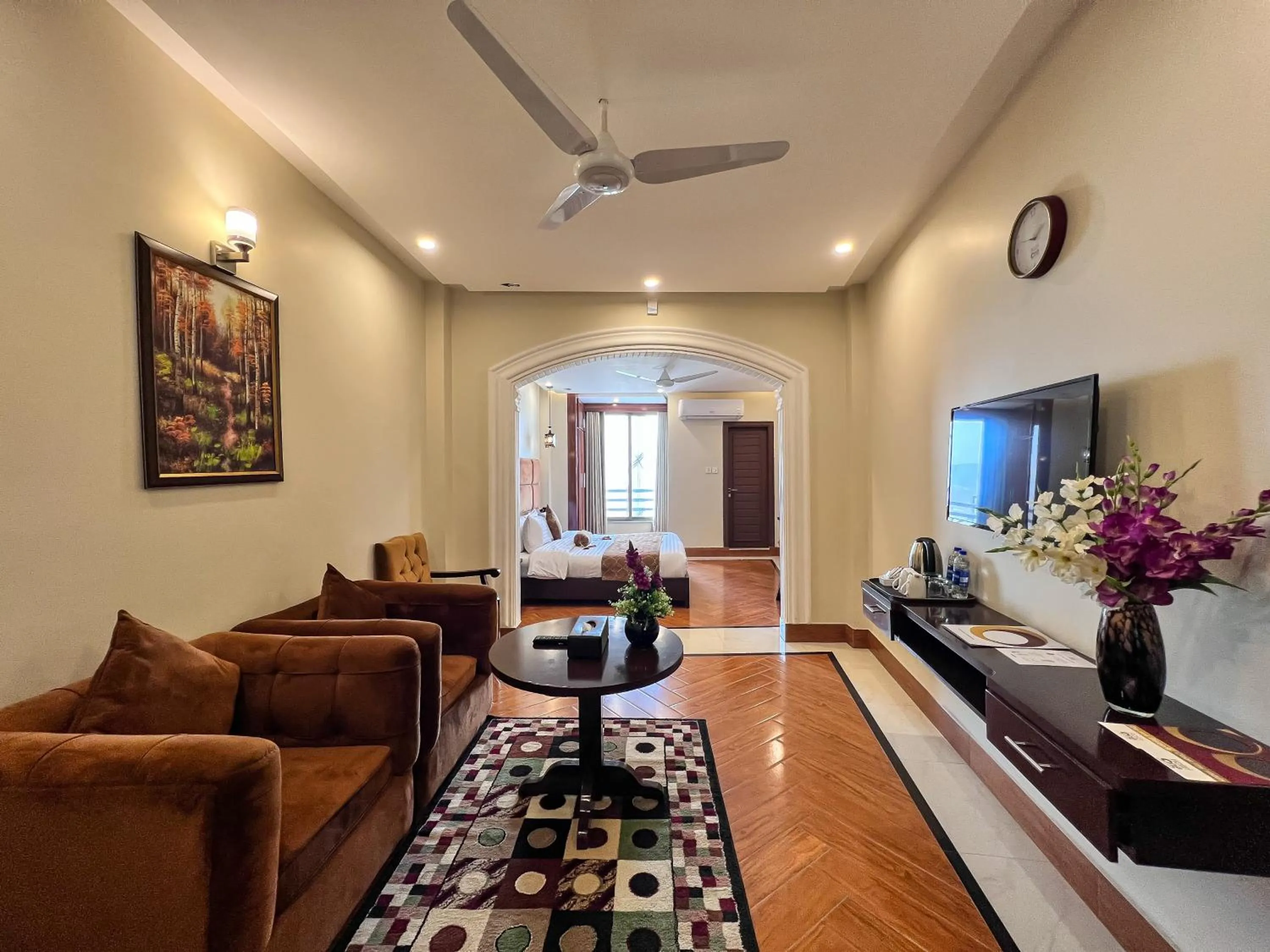 Seating area in Hotel One Swat