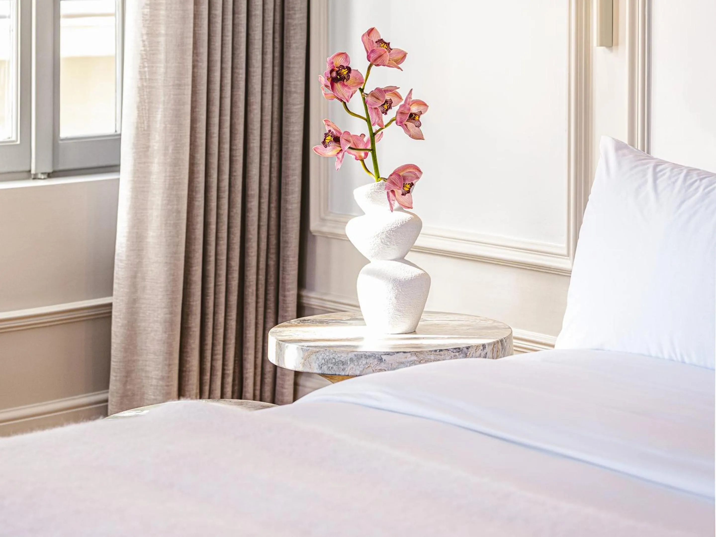 Decorative detail, Bed in The Dolli at Acropolis, A Hotel to Live