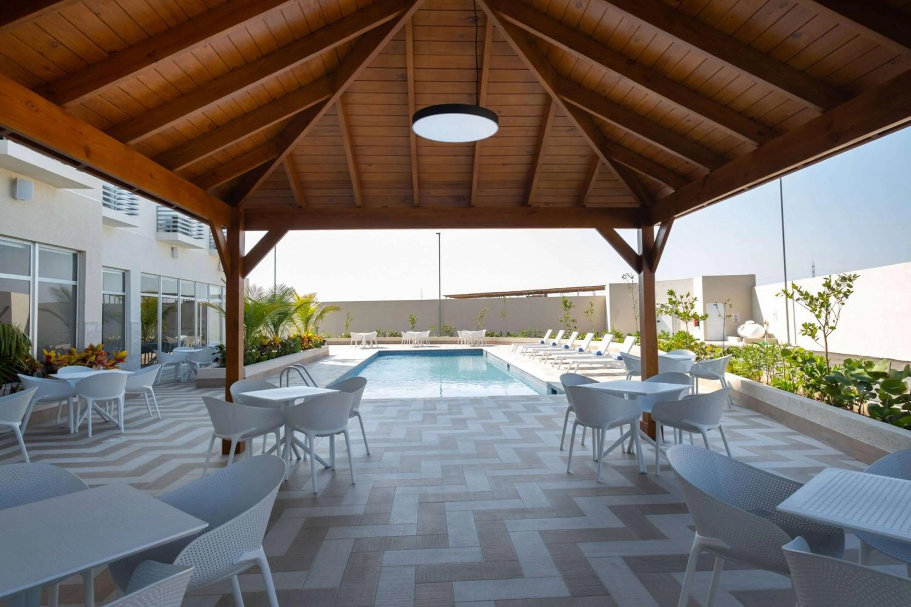 Pool view in Super 8 by Wyndham Manzanillo