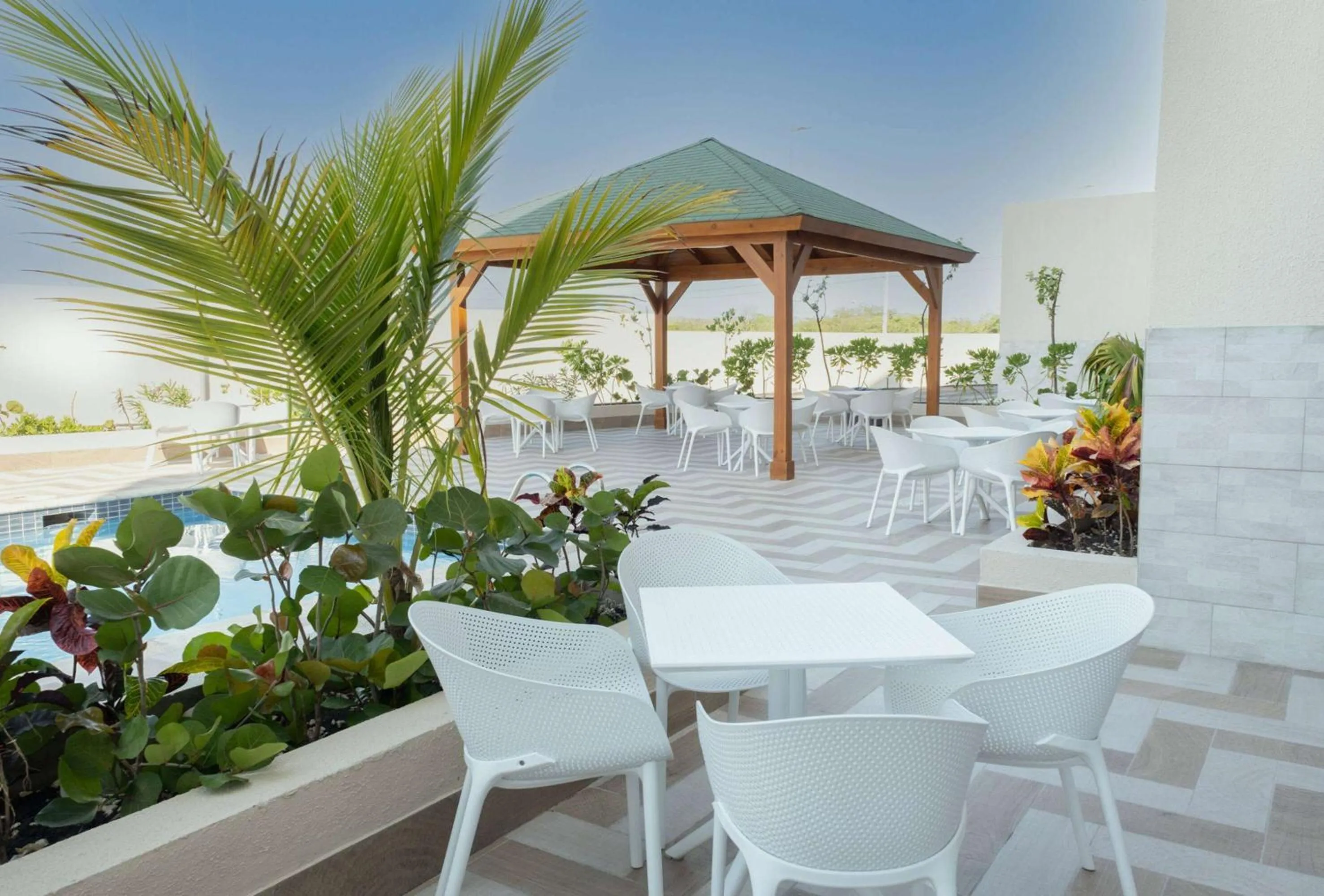 Pool view in Super 8 by Wyndham Manzanillo