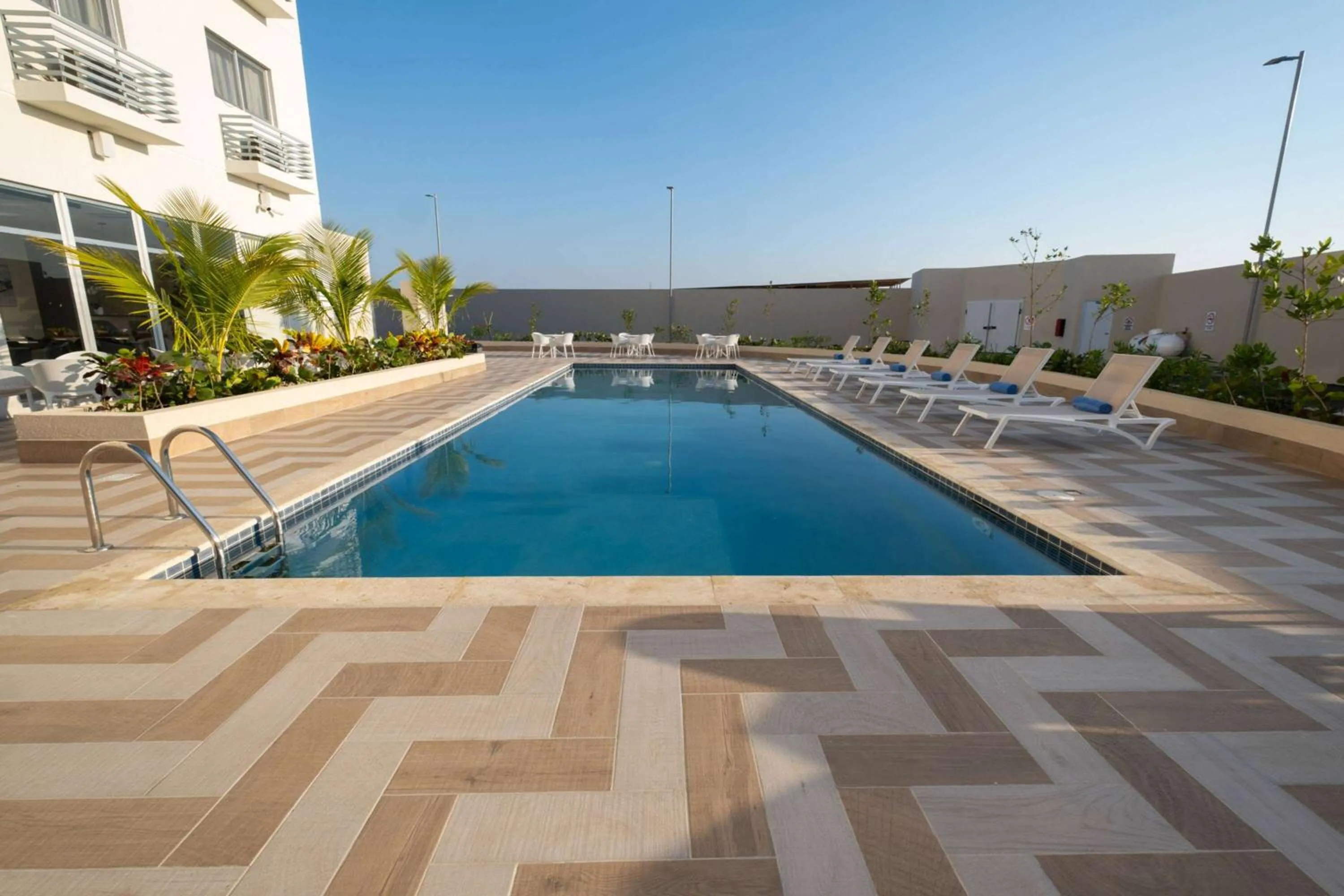 Pool view in Super 8 by Wyndham Manzanillo