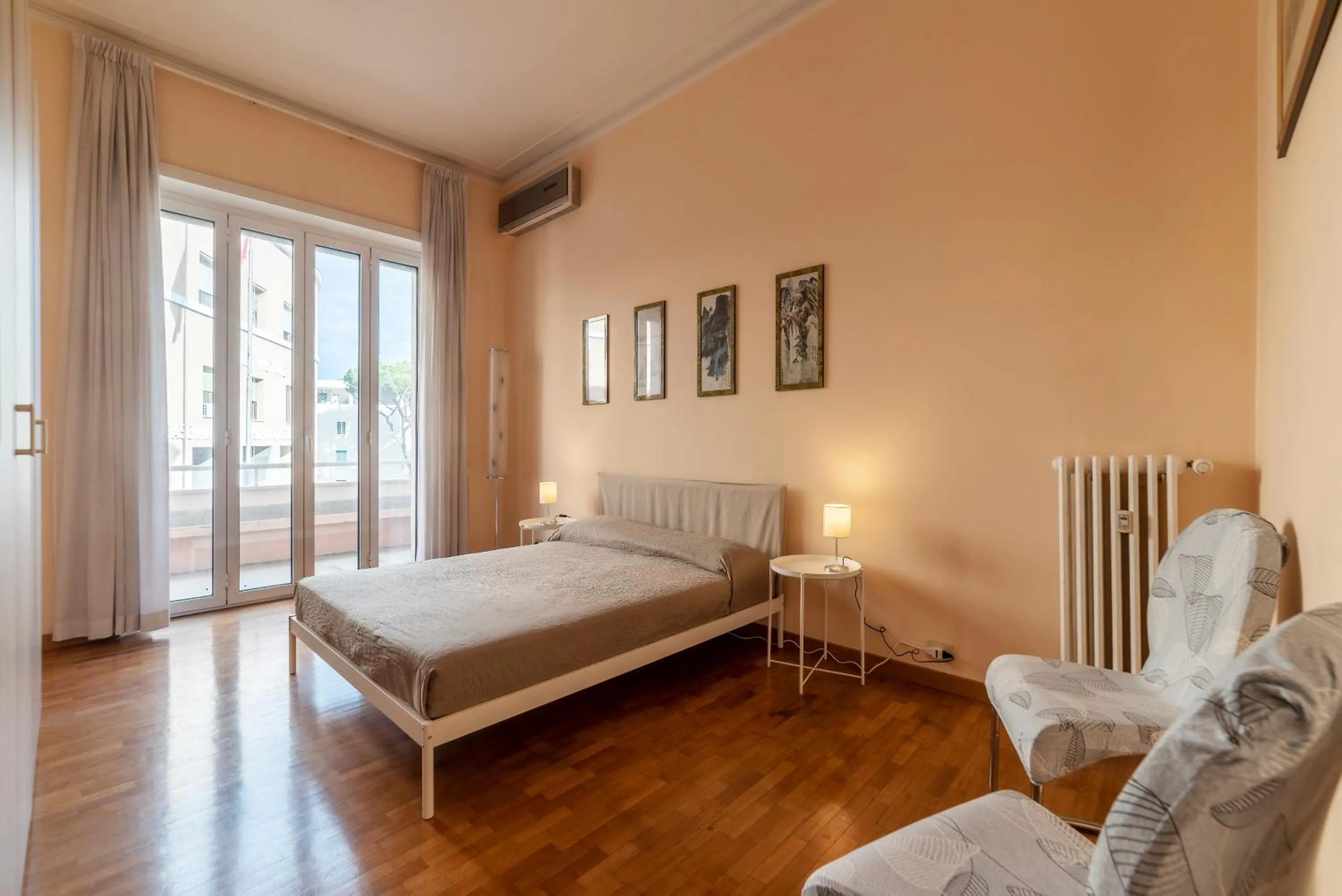 Bedroom, Bed in GuestHost - Piazza Mazzini & Stadio Olimpico Apartment