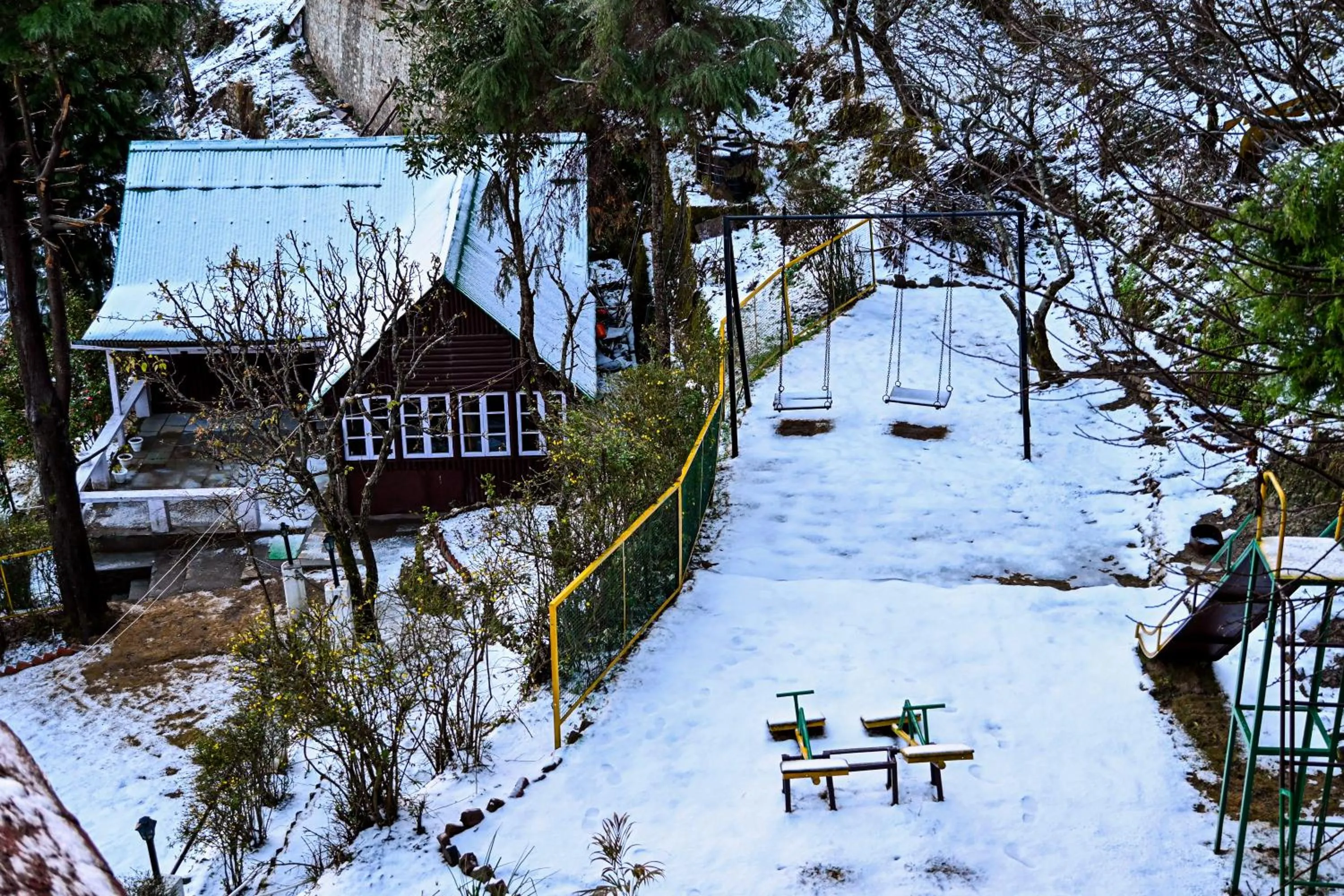 Bird's eye view in Kumaon Roop Resort Near Neem Karoli Temple
