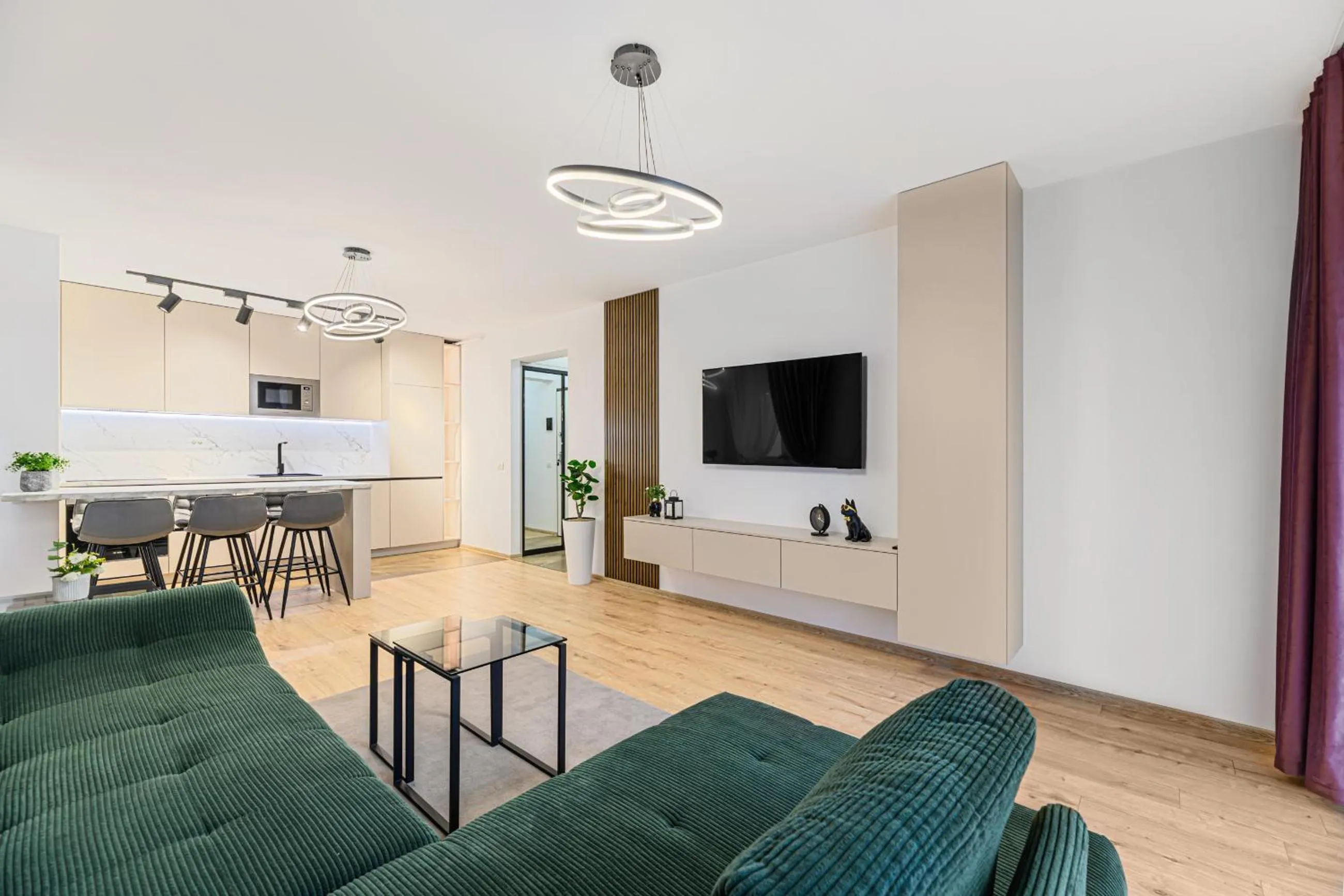 Kitchen or kitchenette in MoHost Blue Moon Apartments