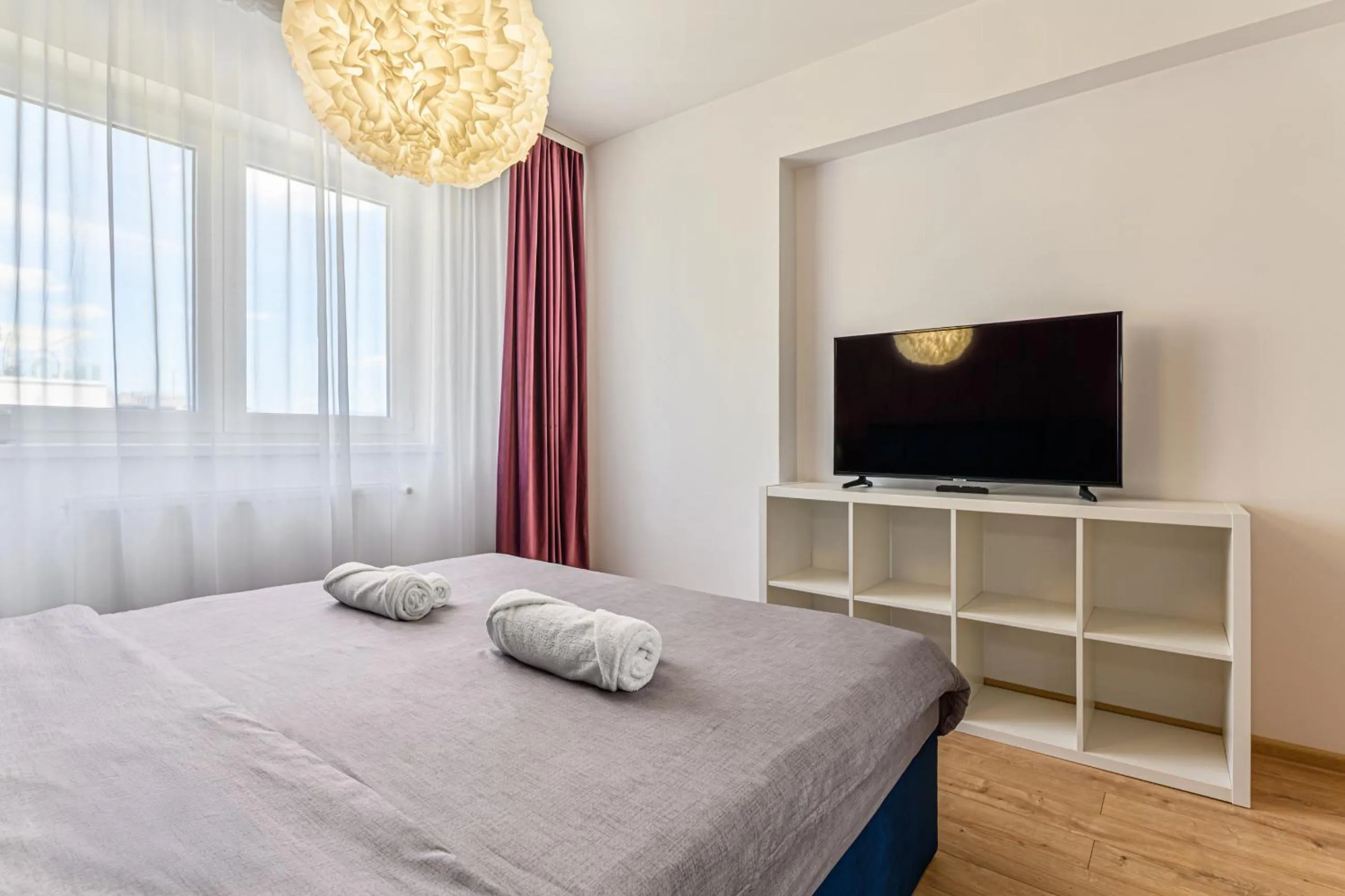 Bed in MoHost Blue Moon Apartments