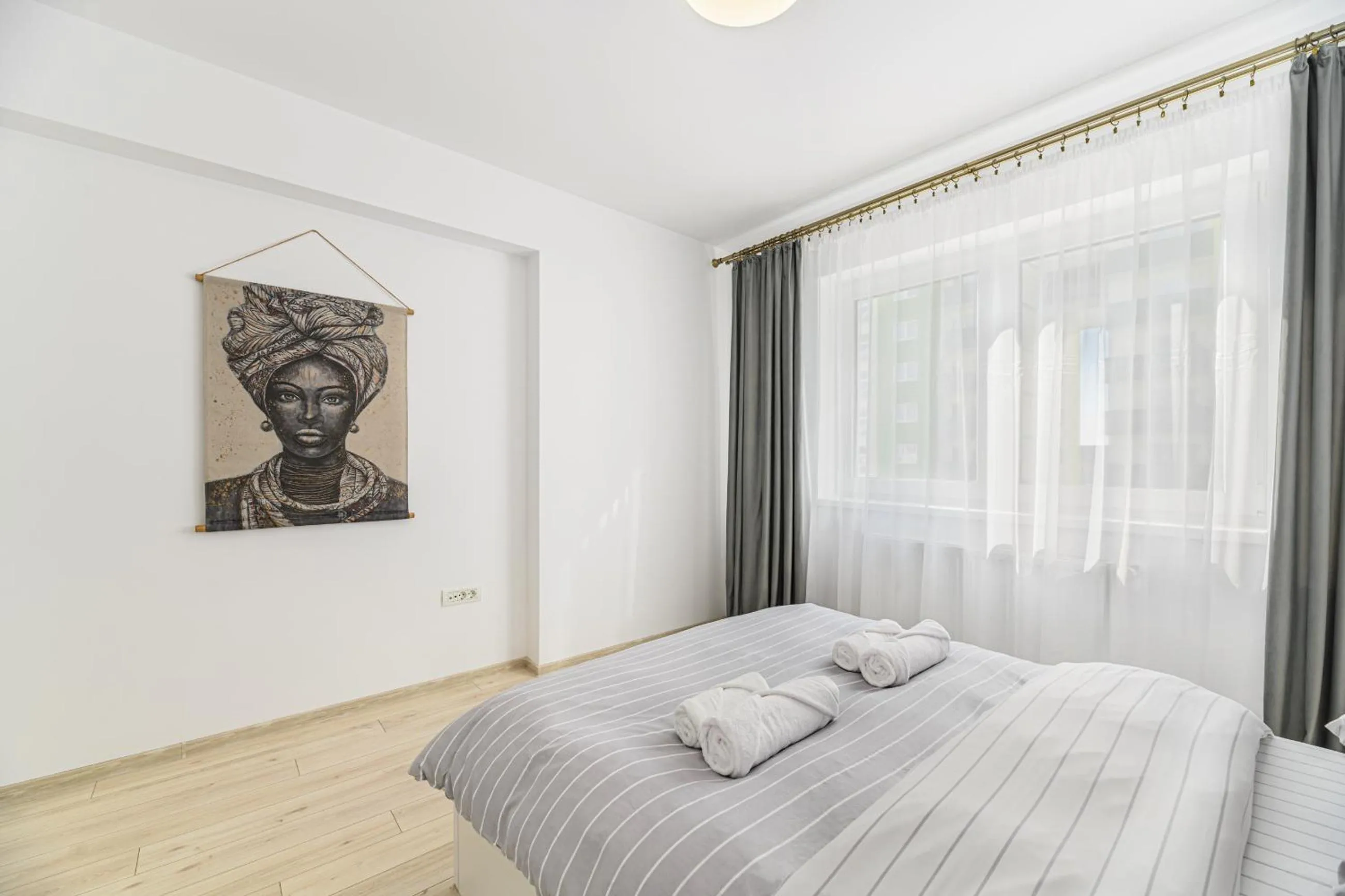 Bed in MoHost Blue Moon Apartments