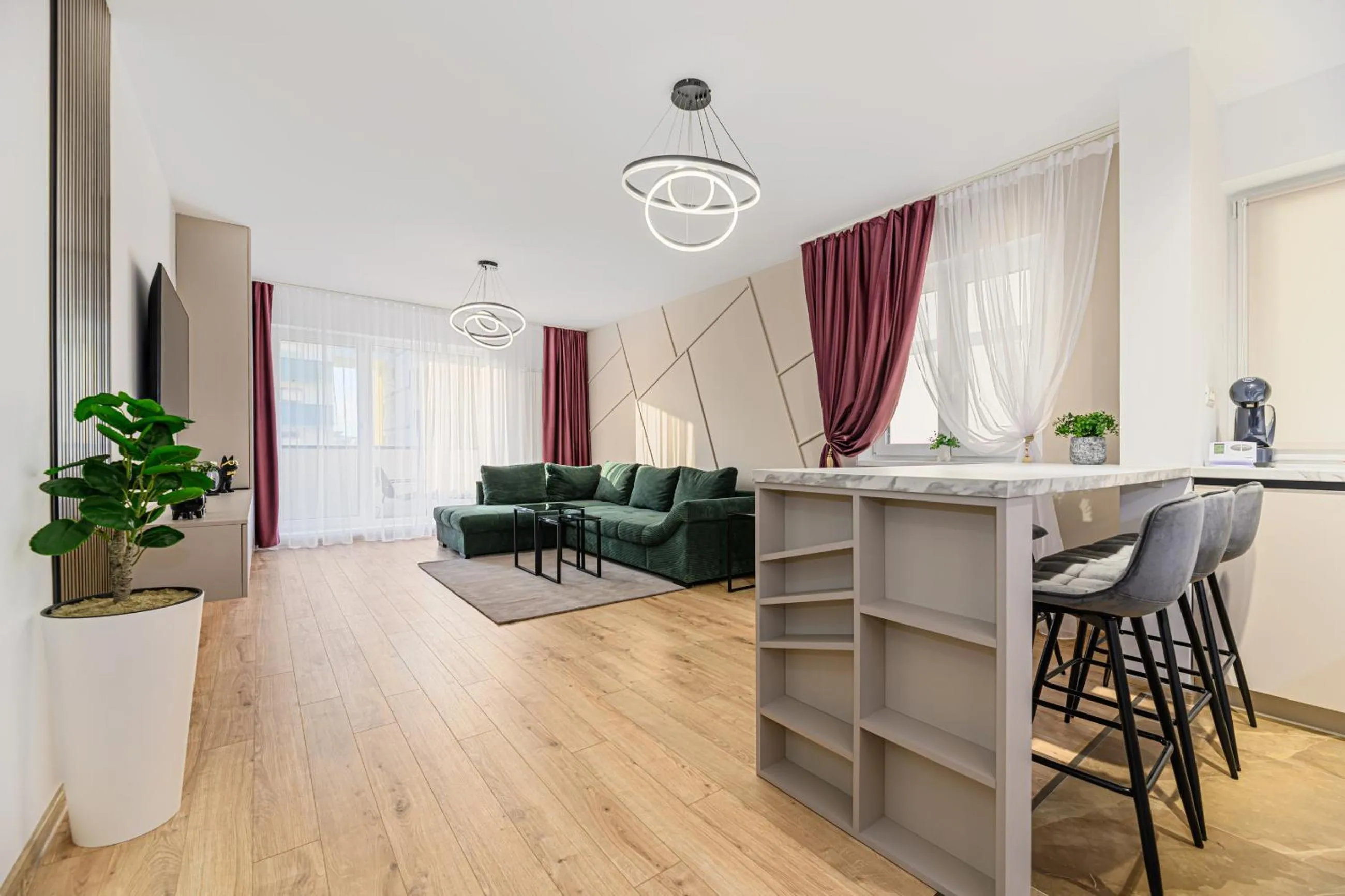 Living room in MoHost Blue Moon Apartments