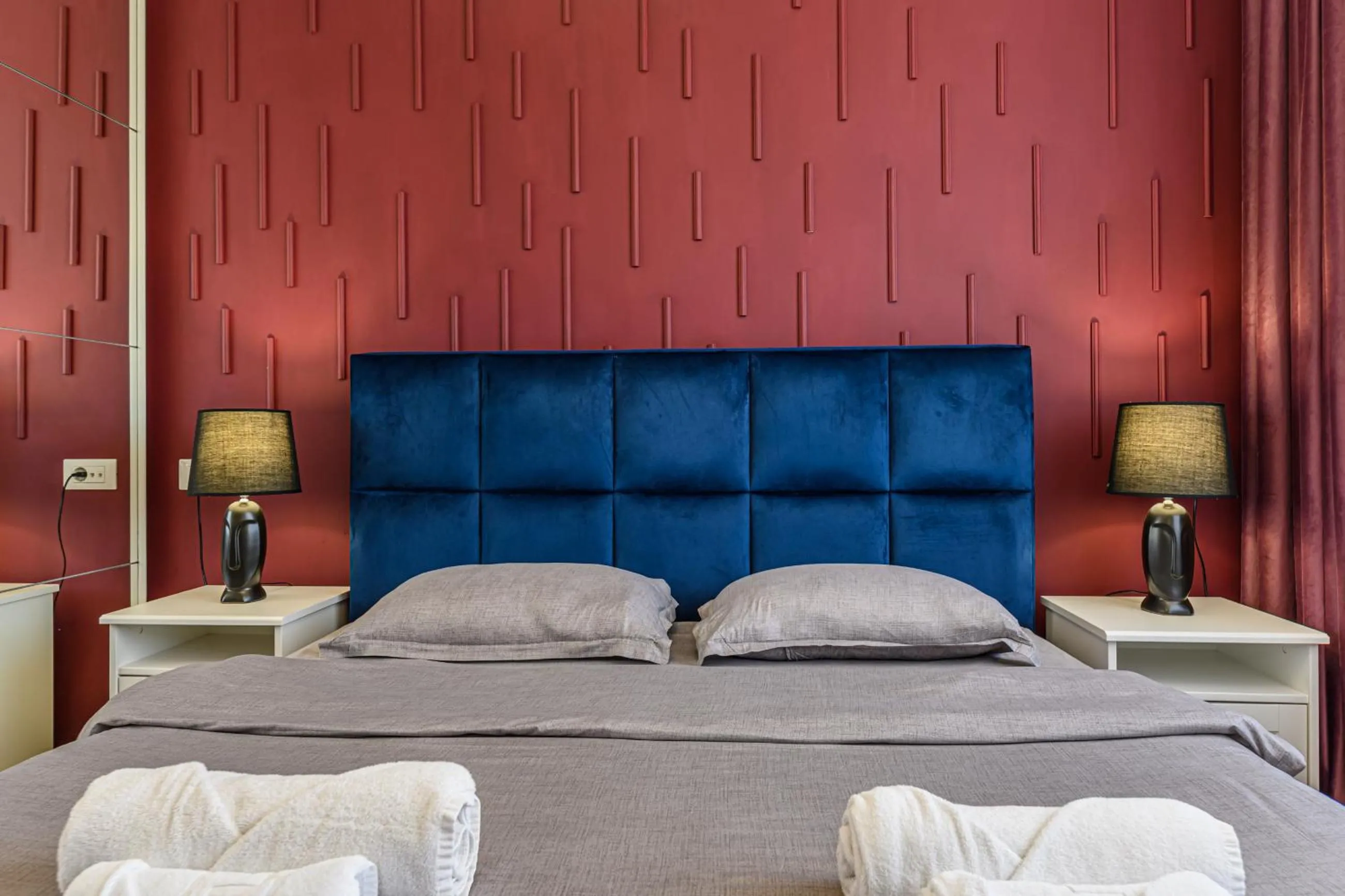 Bed in MoHost Blue Moon Apartments