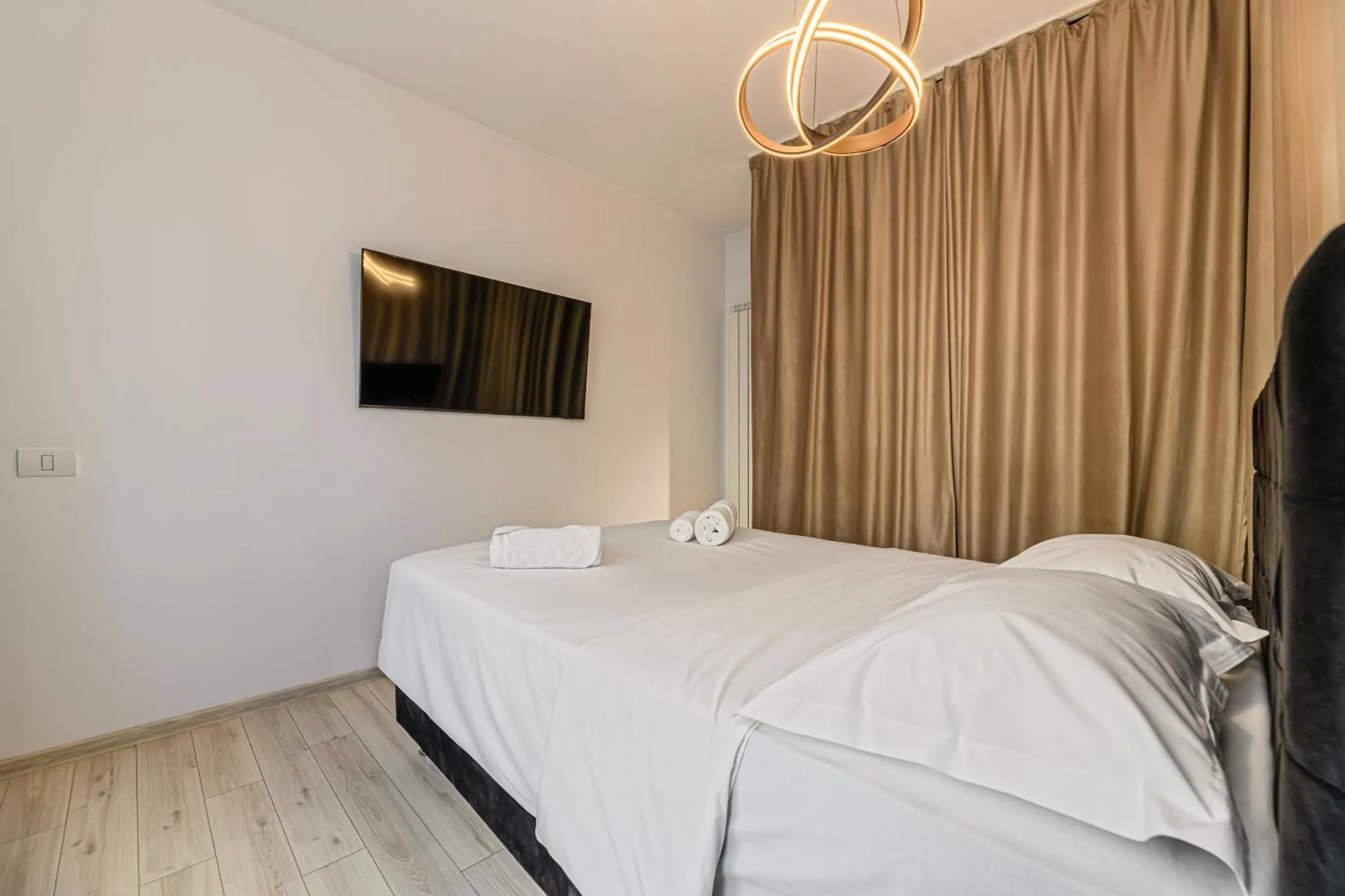 Bed in MoHost Blue Moon Apartments