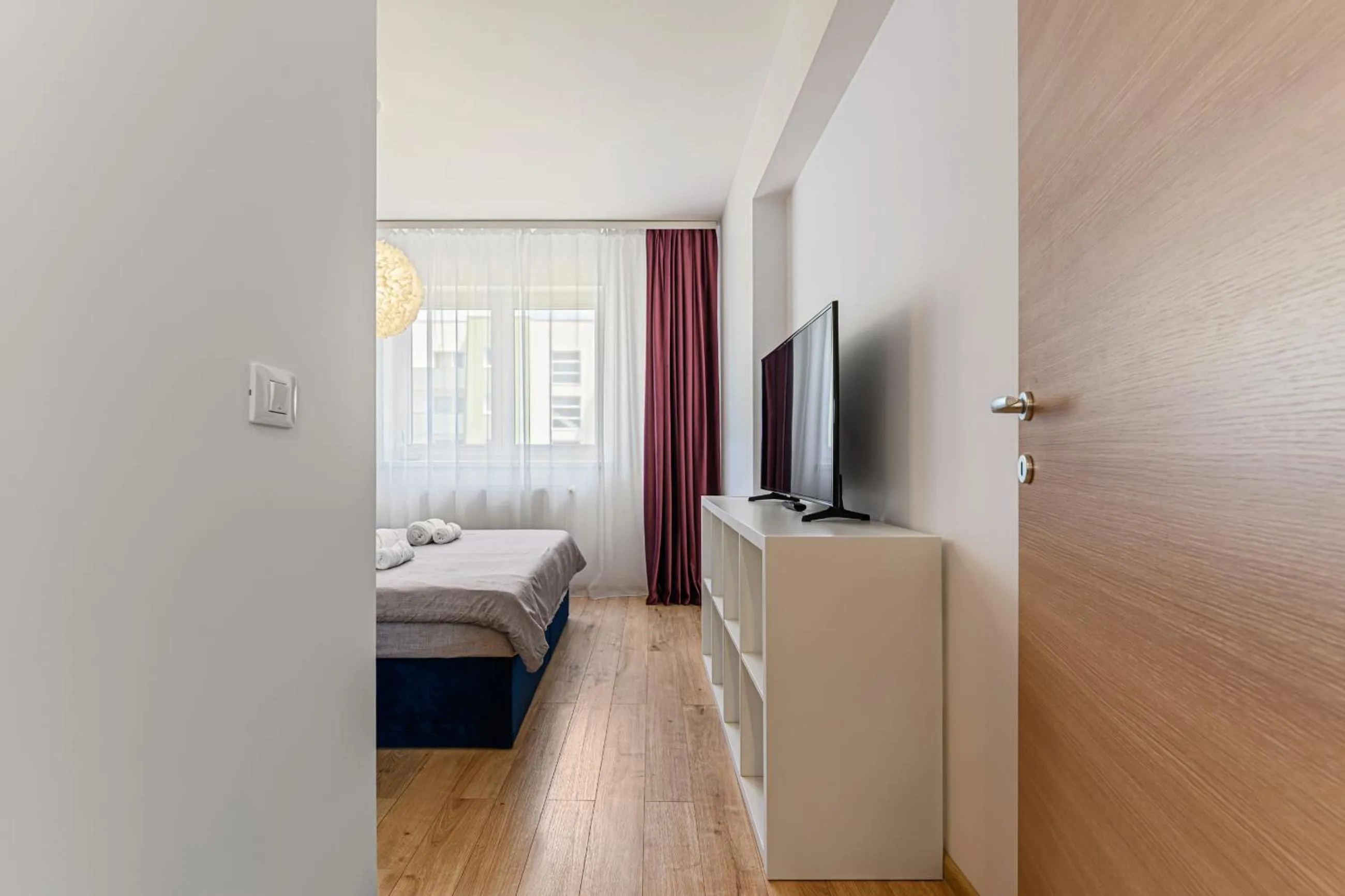 Bed in MoHost Blue Moon Apartments