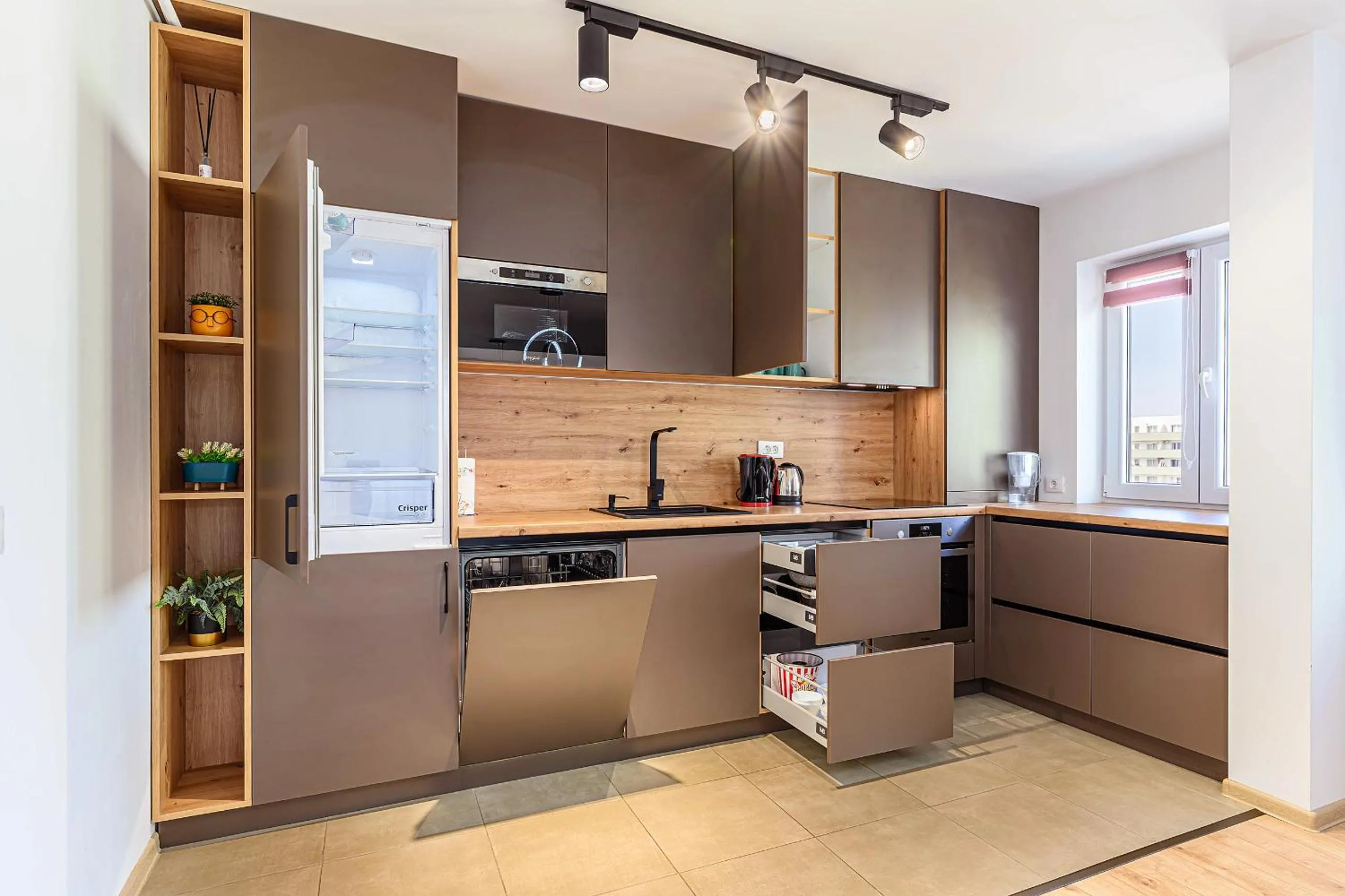 Kitchen or kitchenette in MoHost Blue Moon Apartments