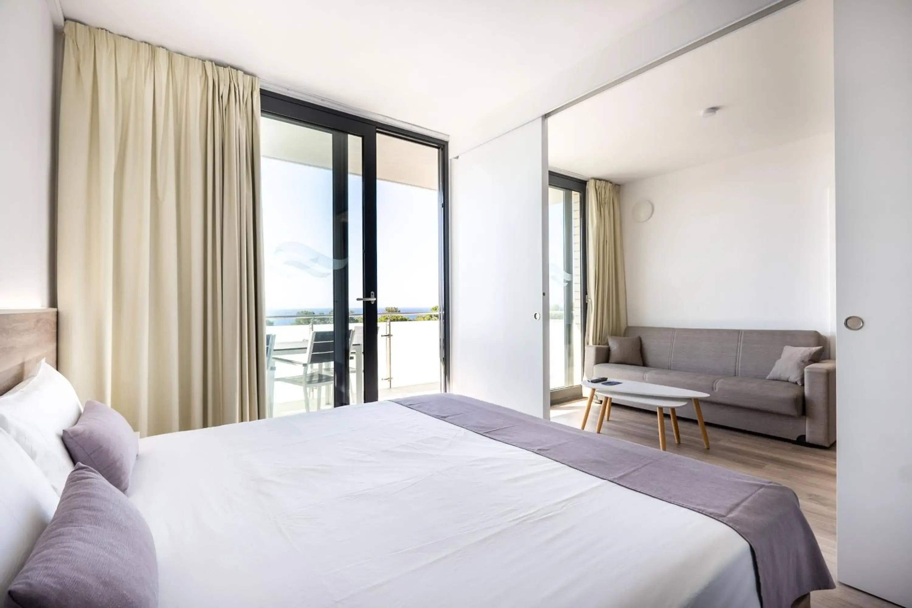 Bedroom, Bed in Aparthotel Comtat Sant Jordi Bedroom, Bed in Aparthotel Comtat Sant Jordi