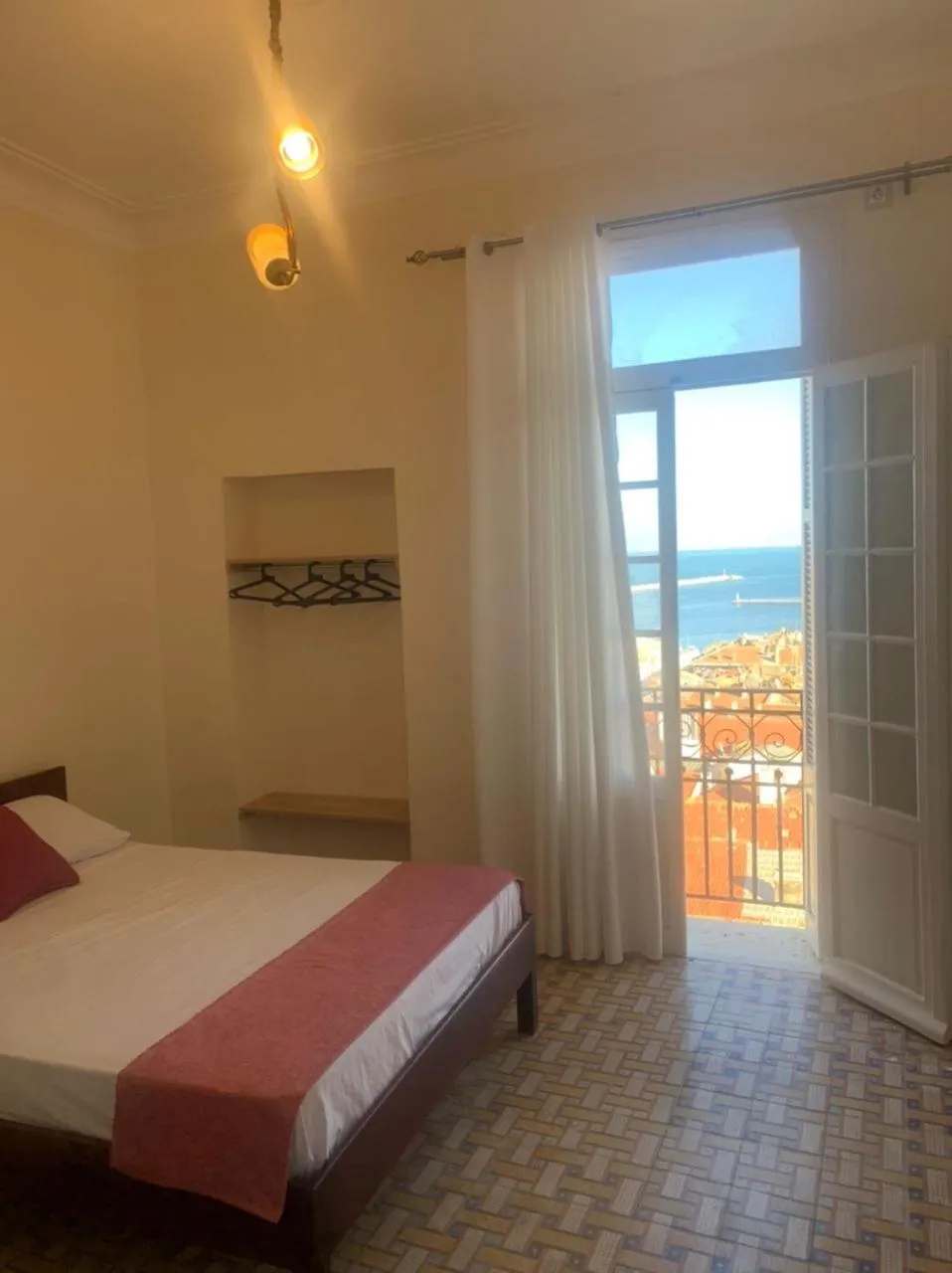 View (from property/room), Bed in AFRIC HOTEL- Casbah