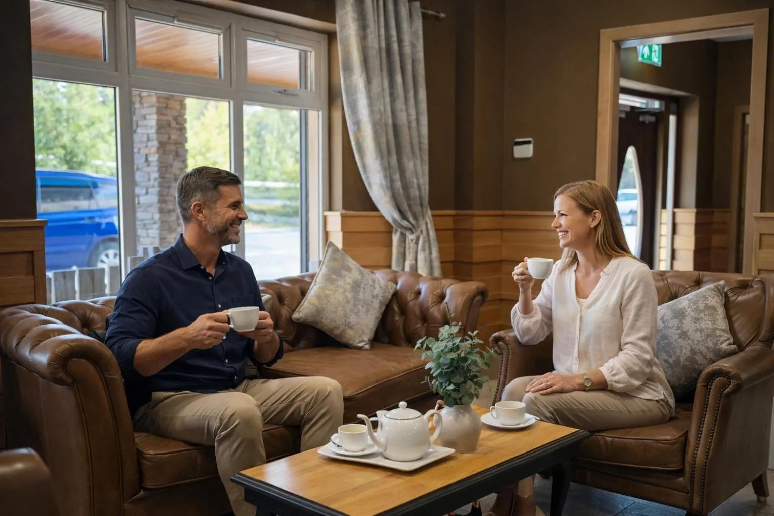 People in The Hedges Hotel