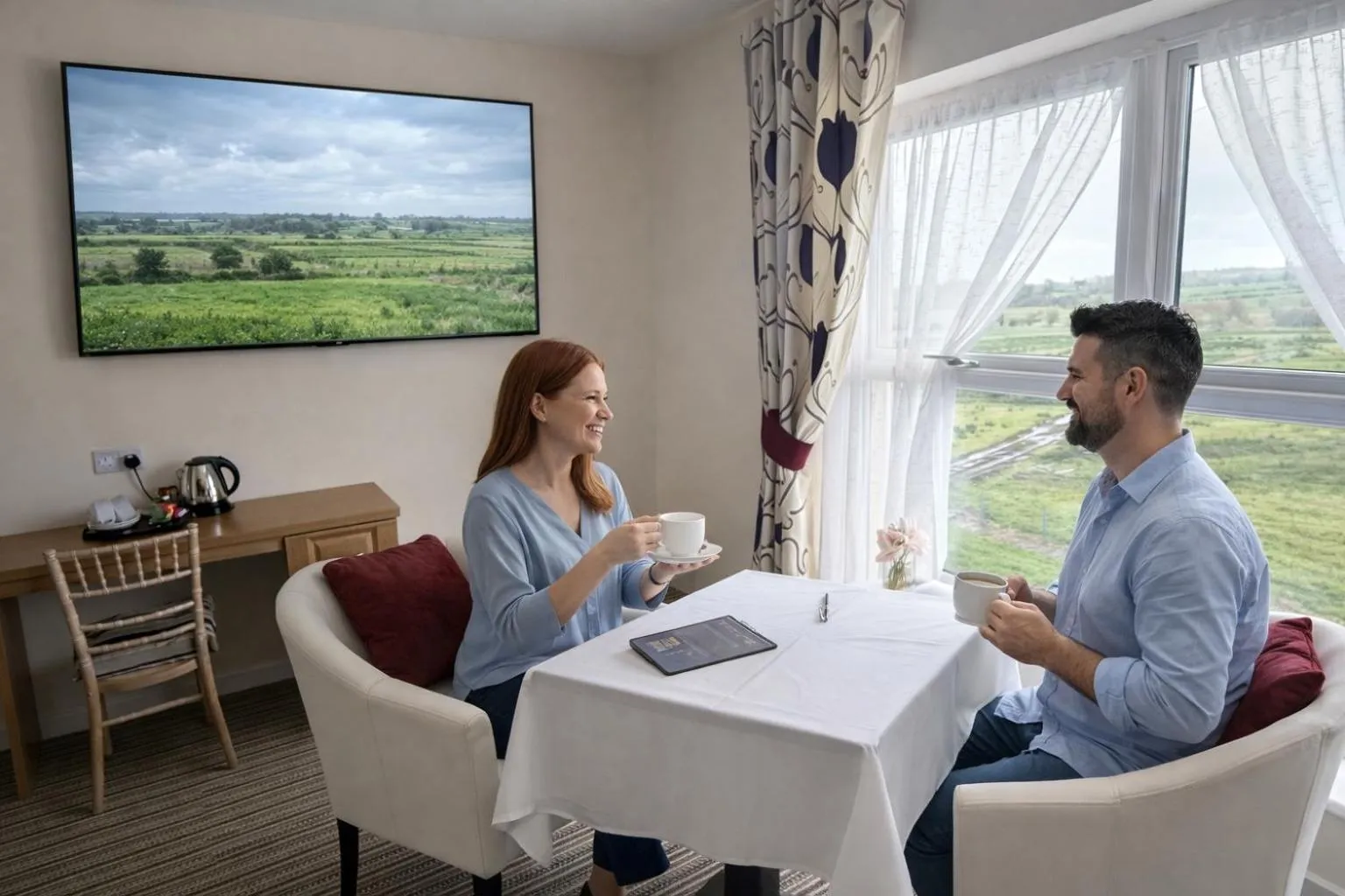 People in The Hedges Hotel