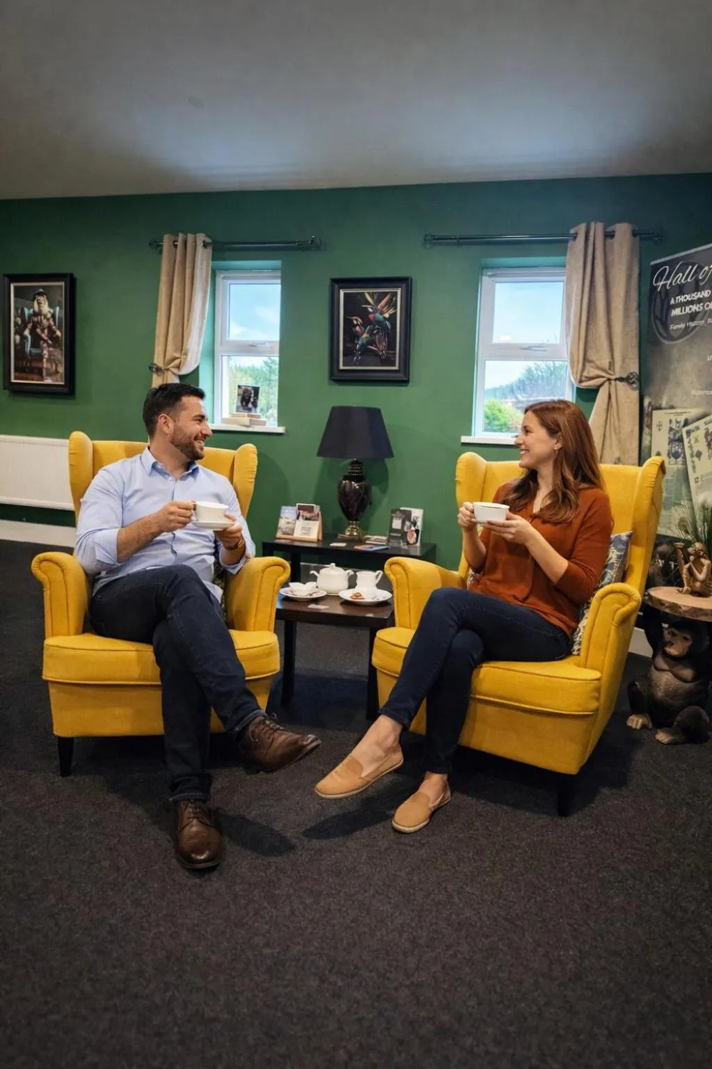 People in The Hedges Hotel