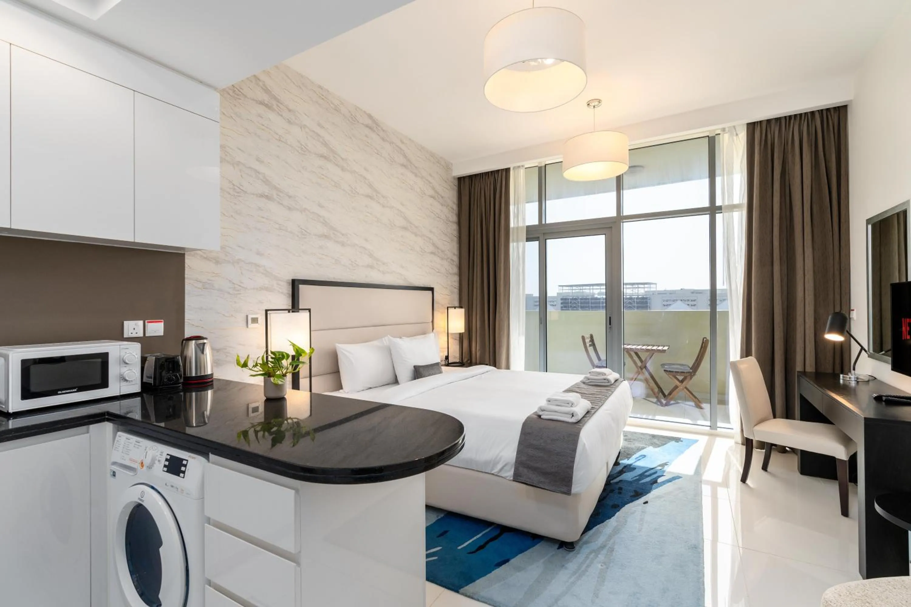 Photo of the whole room, Bed in Vacay lettings - Upgraded studio at Damac tower JVC