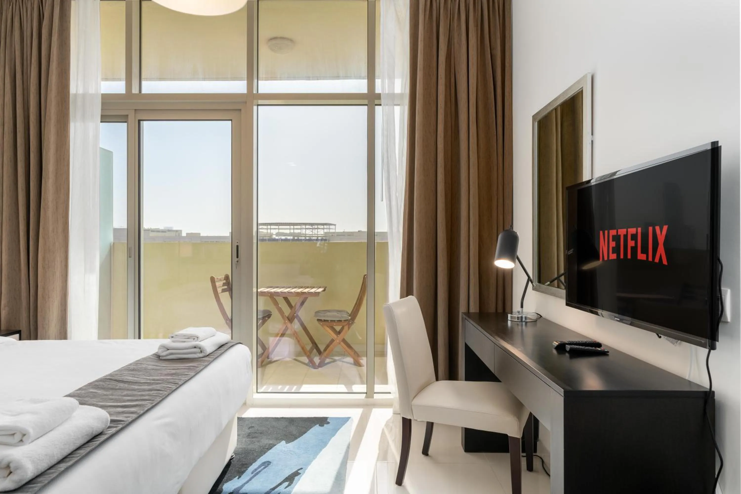 Photo of the whole room, Bed in Vacay lettings - Upgraded studio at Damac tower JVC