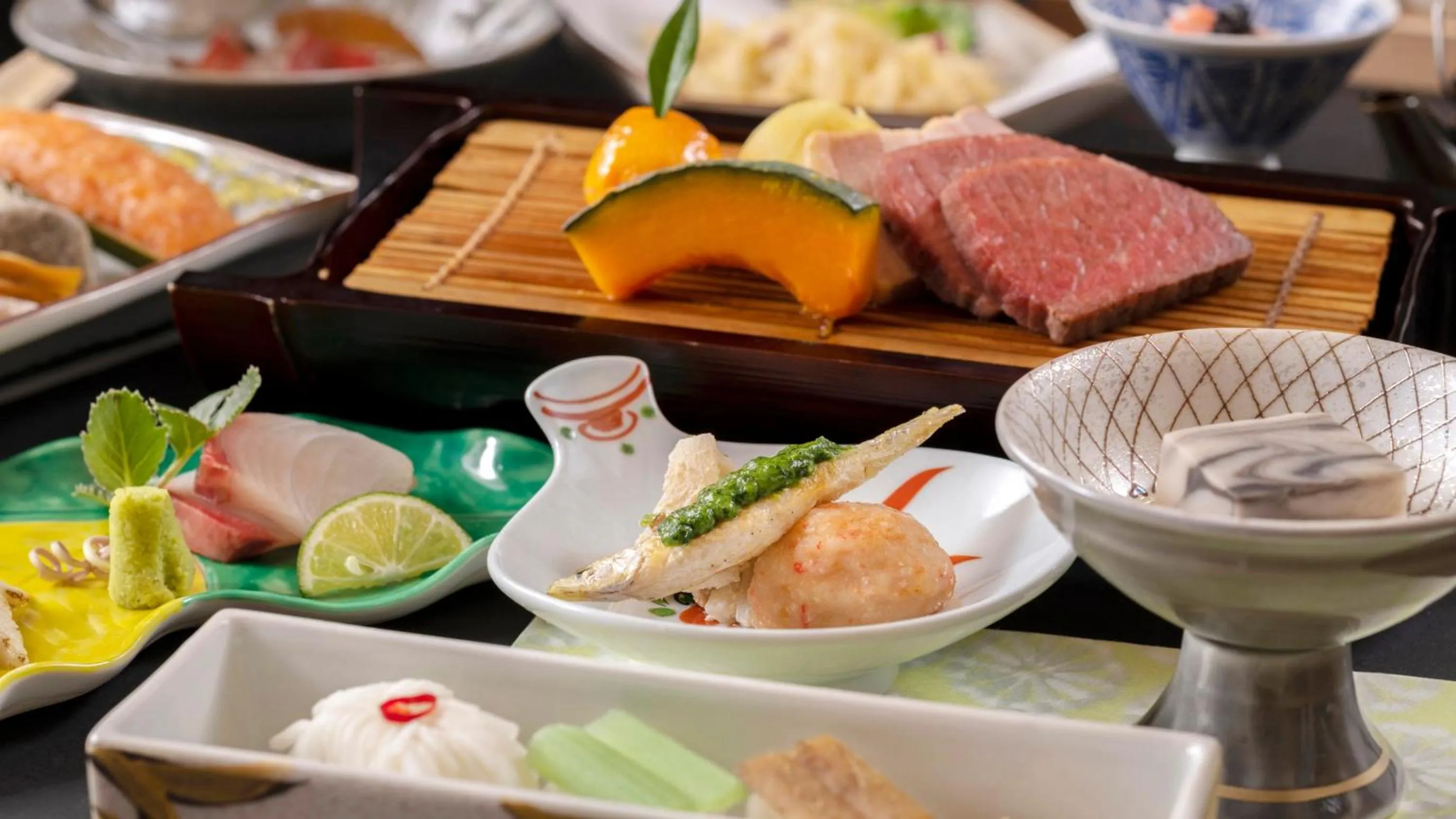 Food in Shionoyu Onsen Rengetsu