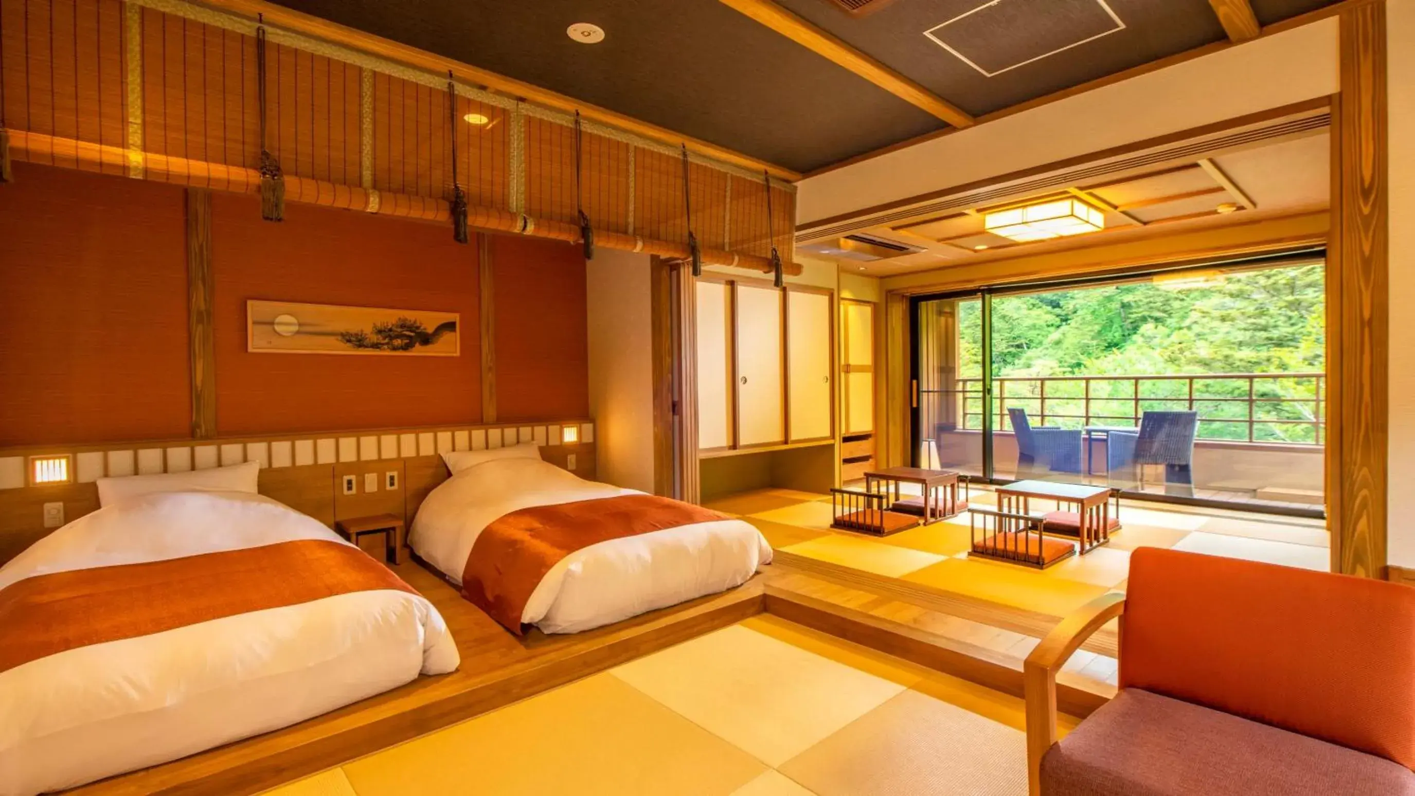 Bedroom, Bed in Shionoyu Onsen Rengetsu Bedroom, Bed in Shionoyu Onsen Rengetsu