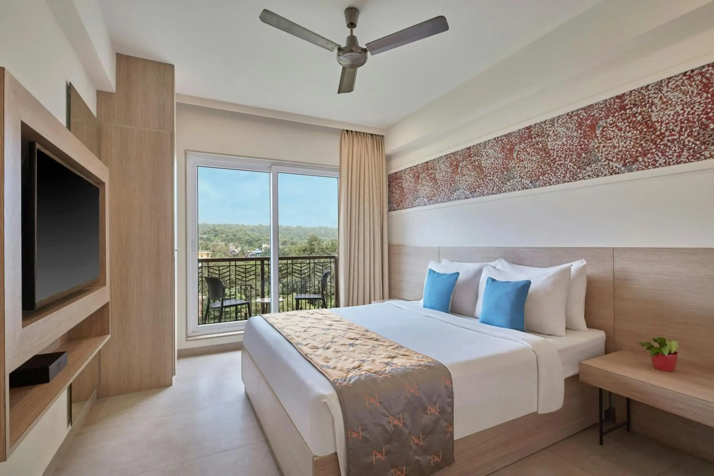 Bedroom, Bed in The Fern Habitat Goa, Candolim, Series by Marriott Bedroom, Bed in The Fern Habitat Goa, Candolim, Series by Marriott