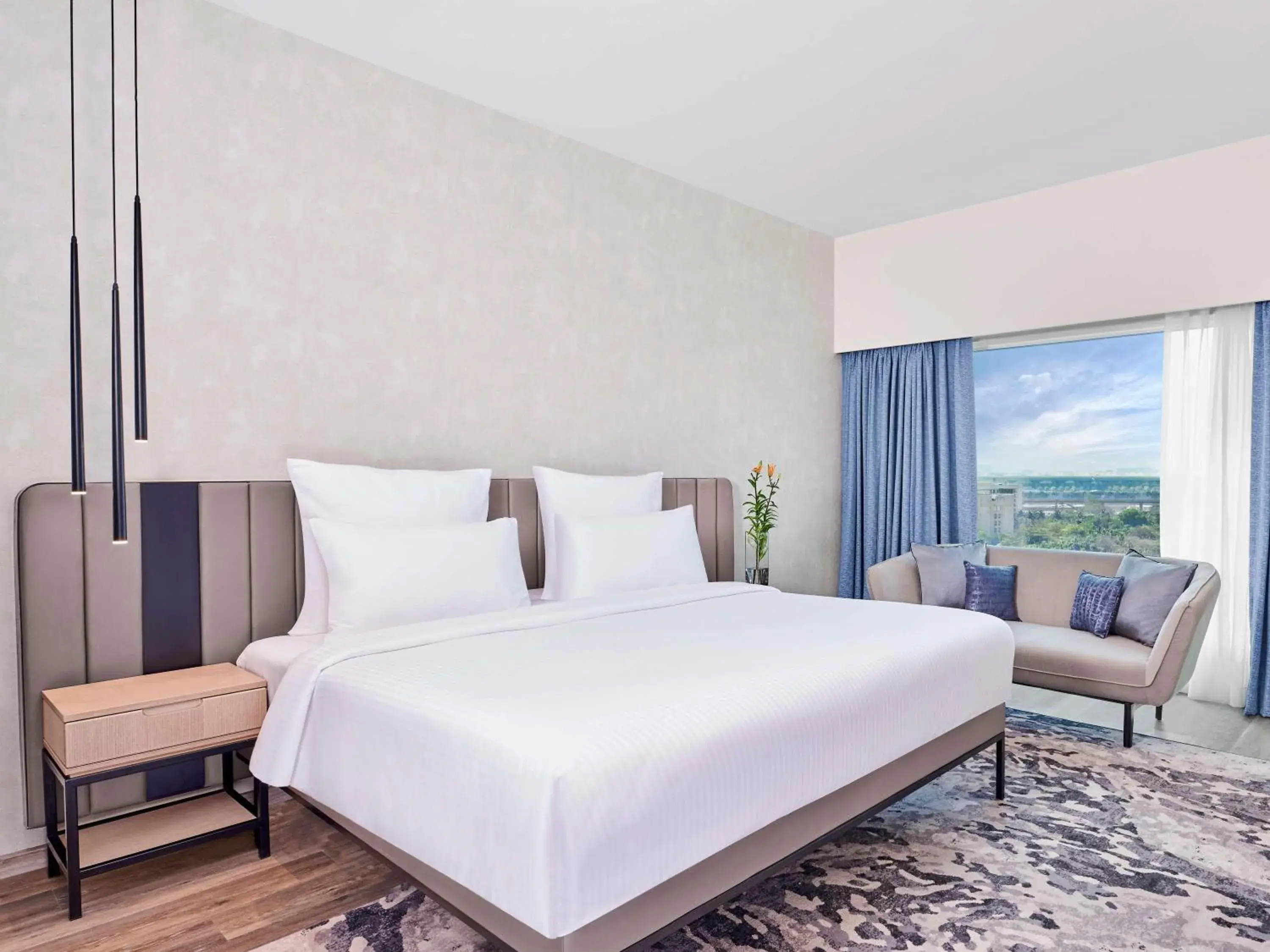 Executive Suite King Bed with Living room Airport View with Cocktail Hours & Short Eats in Novotel Mumbai International Airport Executive Suite King Bed with Living room Airport View with Cocktail Hours & Short Eats in Novotel Mumbai International Airport