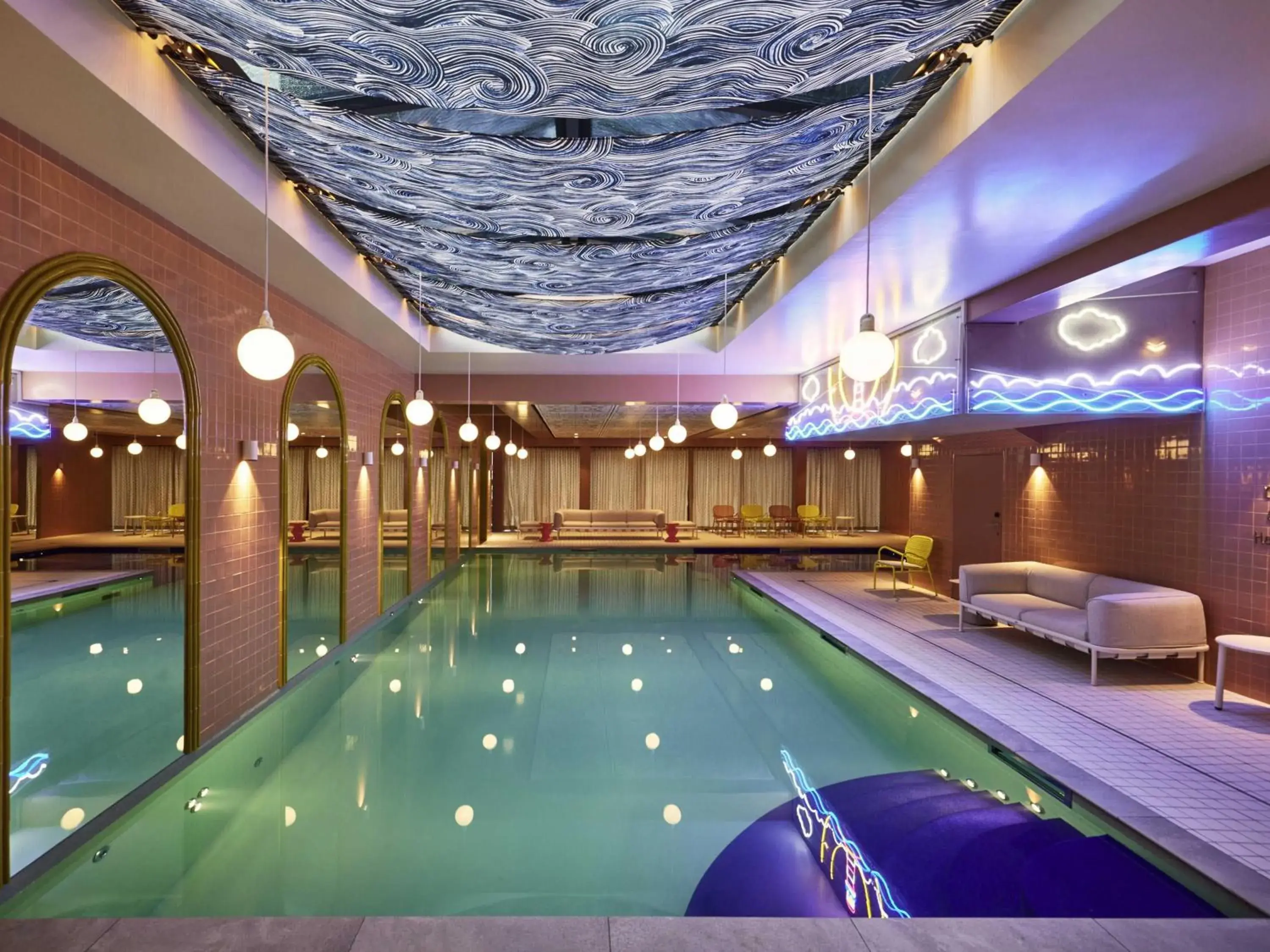 Pool view in Mama Shelter Rennes Pool view in Mama Shelter Rennes