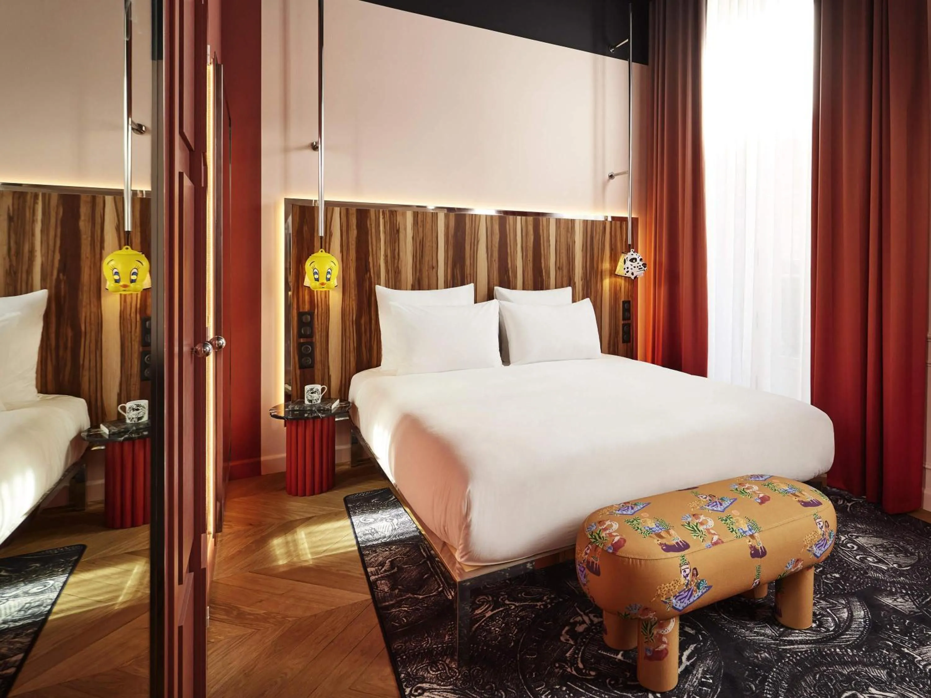 Bedroom, Bed in Mama Shelter Rennes