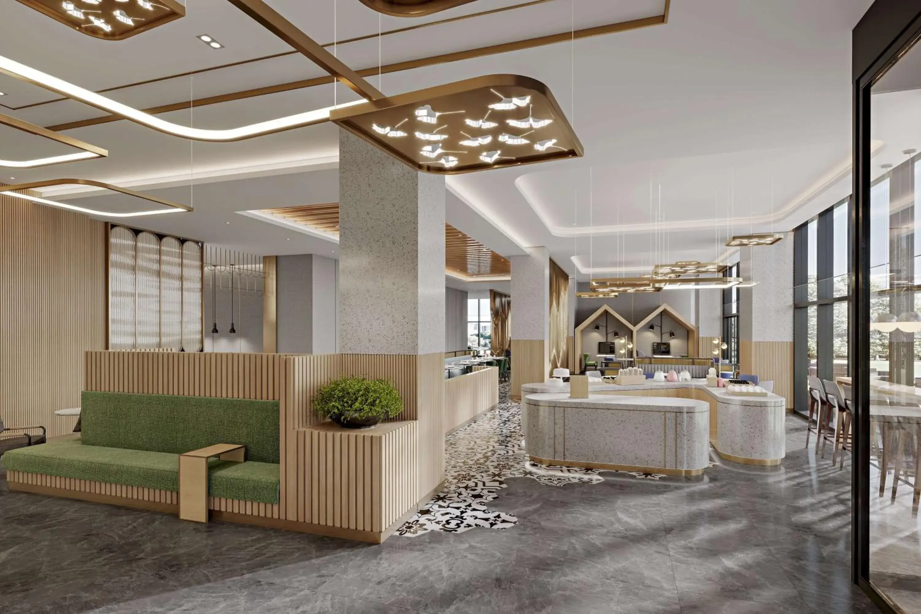 Lobby or reception in Hilton Garden Inn Beijing Daxing International Airport Lobby or reception in Hilton Garden Inn Beijing Daxing International Airport