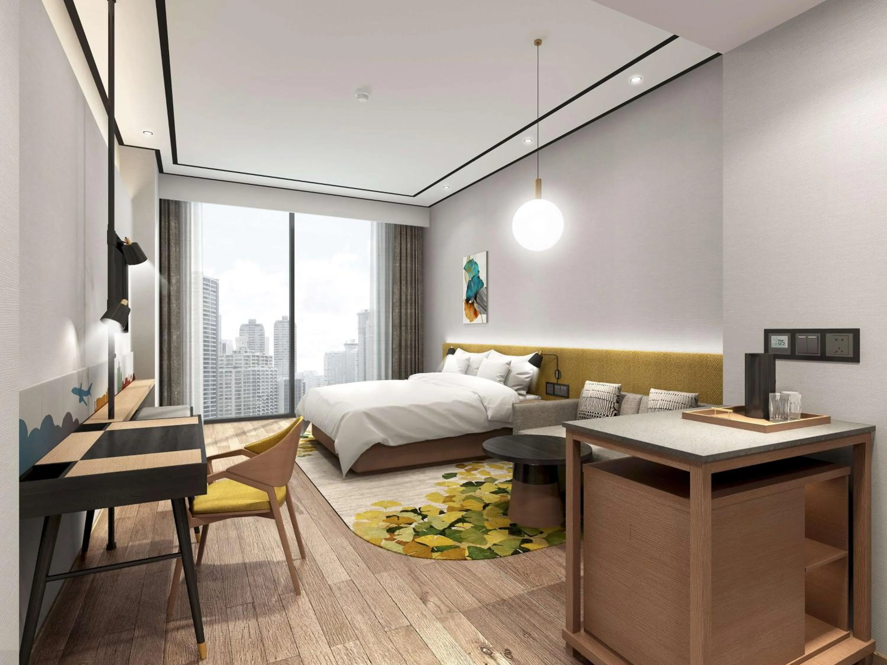 Bedroom, Bed in Hilton Garden Inn Beijing Daxing International Airport