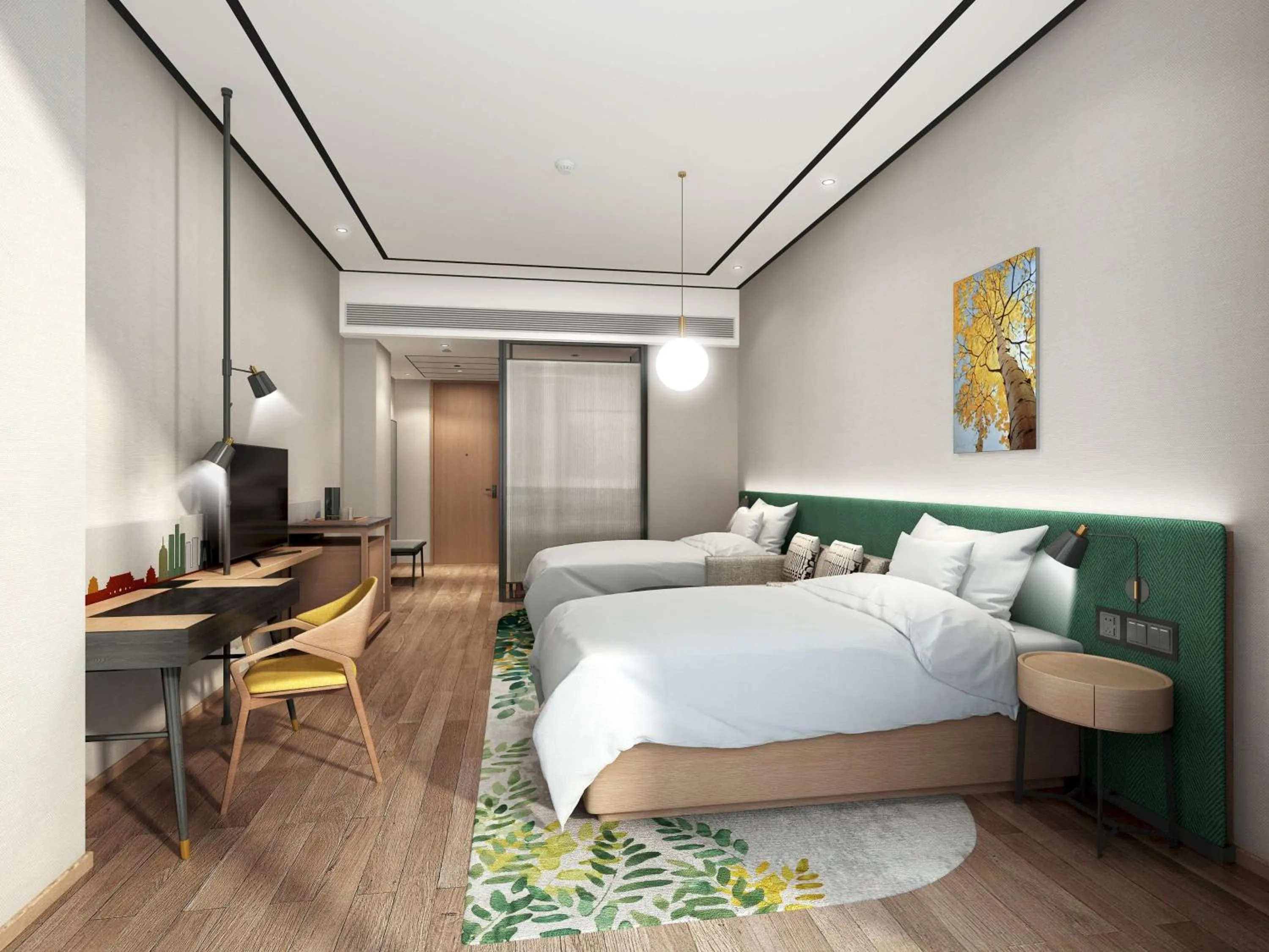 Bedroom, Bed in Hilton Garden Inn Beijing Daxing International Airport