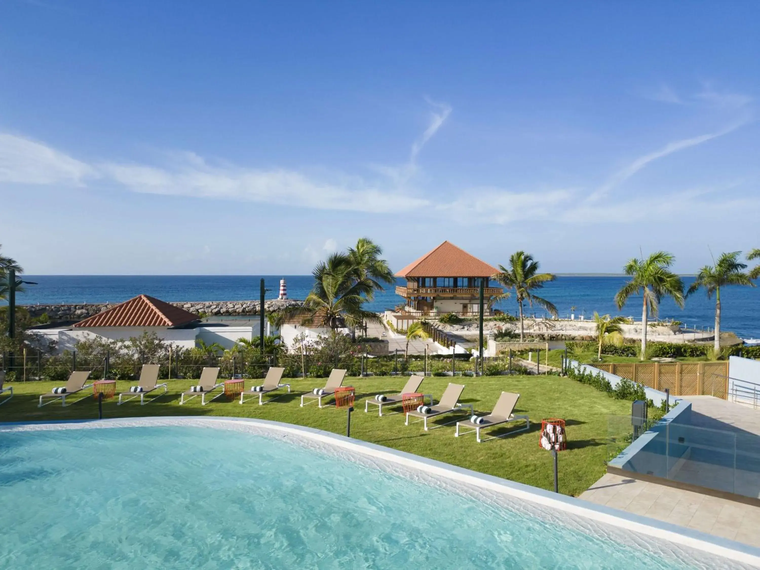 Pool view in Hilton Garden Inn La Romana Pool view in Hilton Garden Inn La Romana