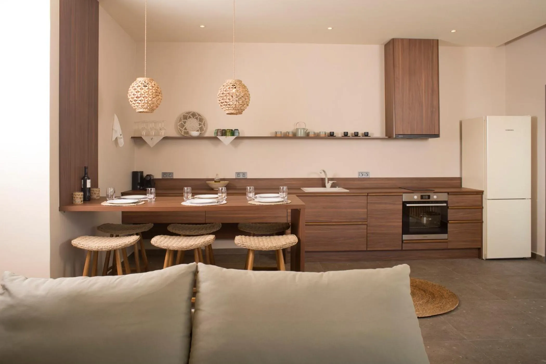 Seating area in Elaia Grove